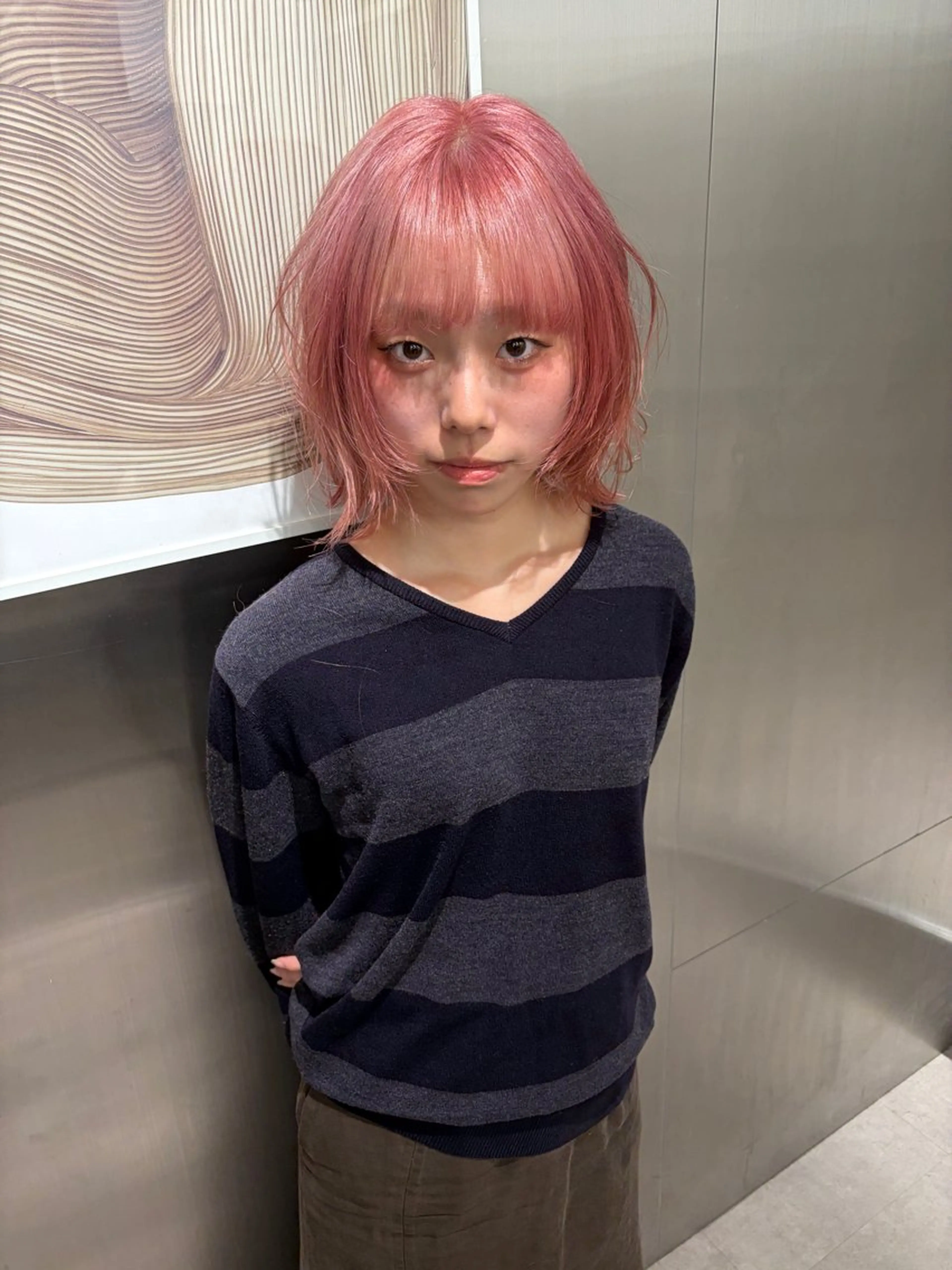 ミディアム ヘアカラー トリートメント 似合わせカラー ブリーチ/店長レンのヘアスタイル