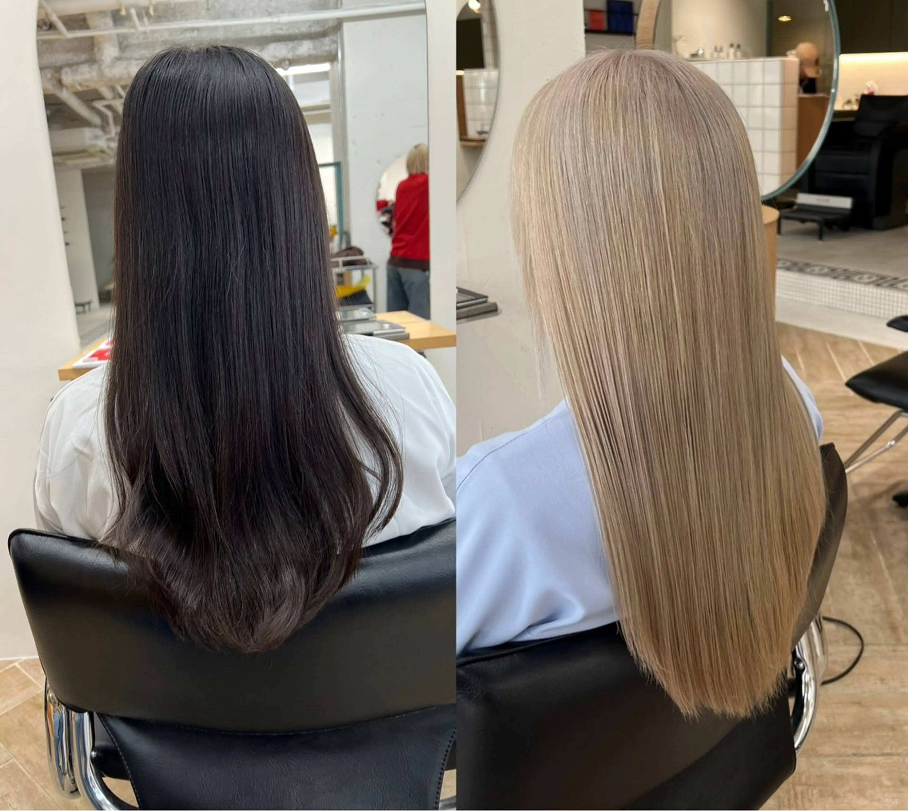 ロング カラー ヘアカラー トリートメント ベージュ/髪質改善 新潟/万代/井上佑のヘアスタイル