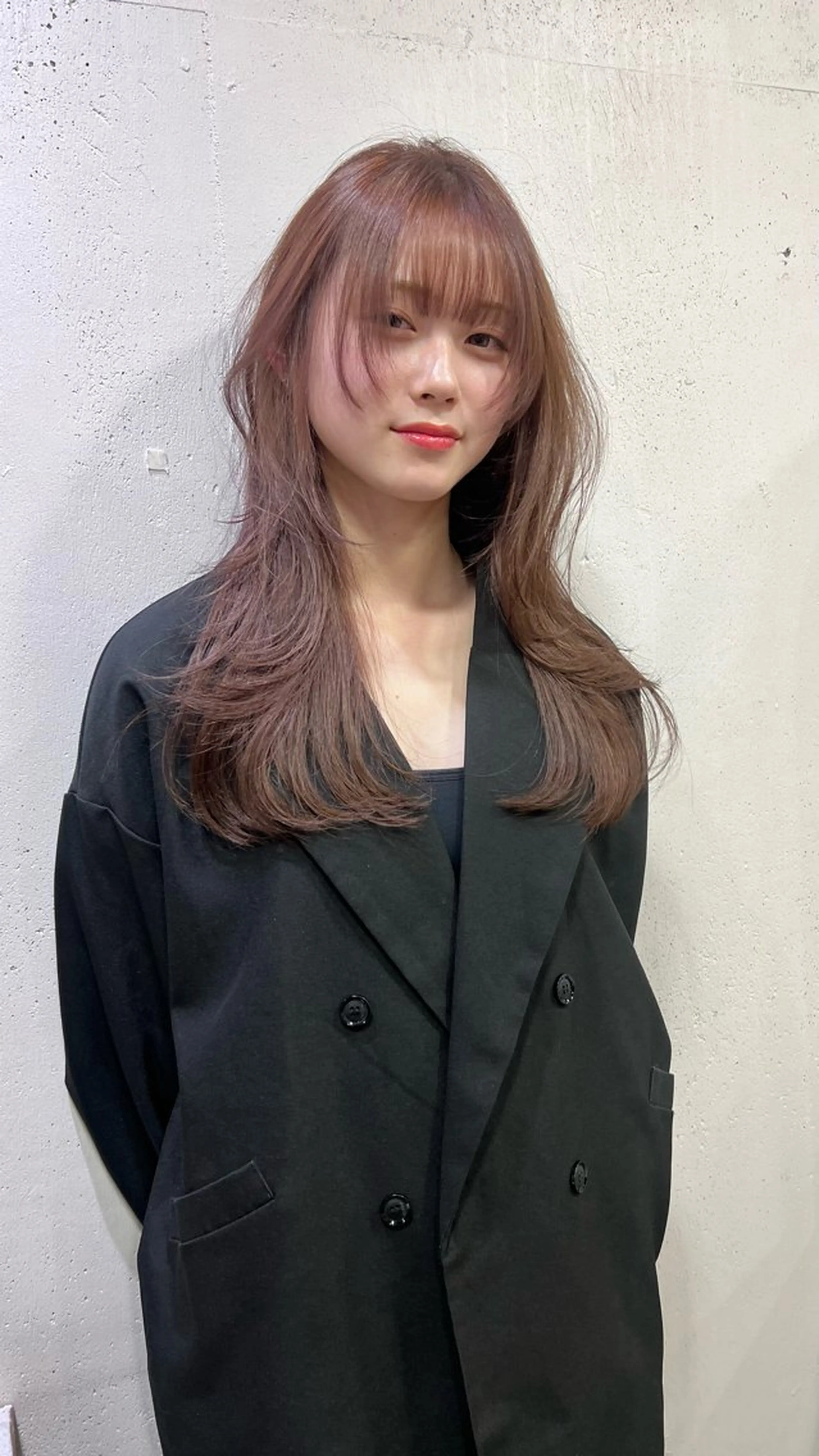 ロング カラー カット ヘアカラー ハッシュレイヤー ༊*·˚ リナのヘアスタイル