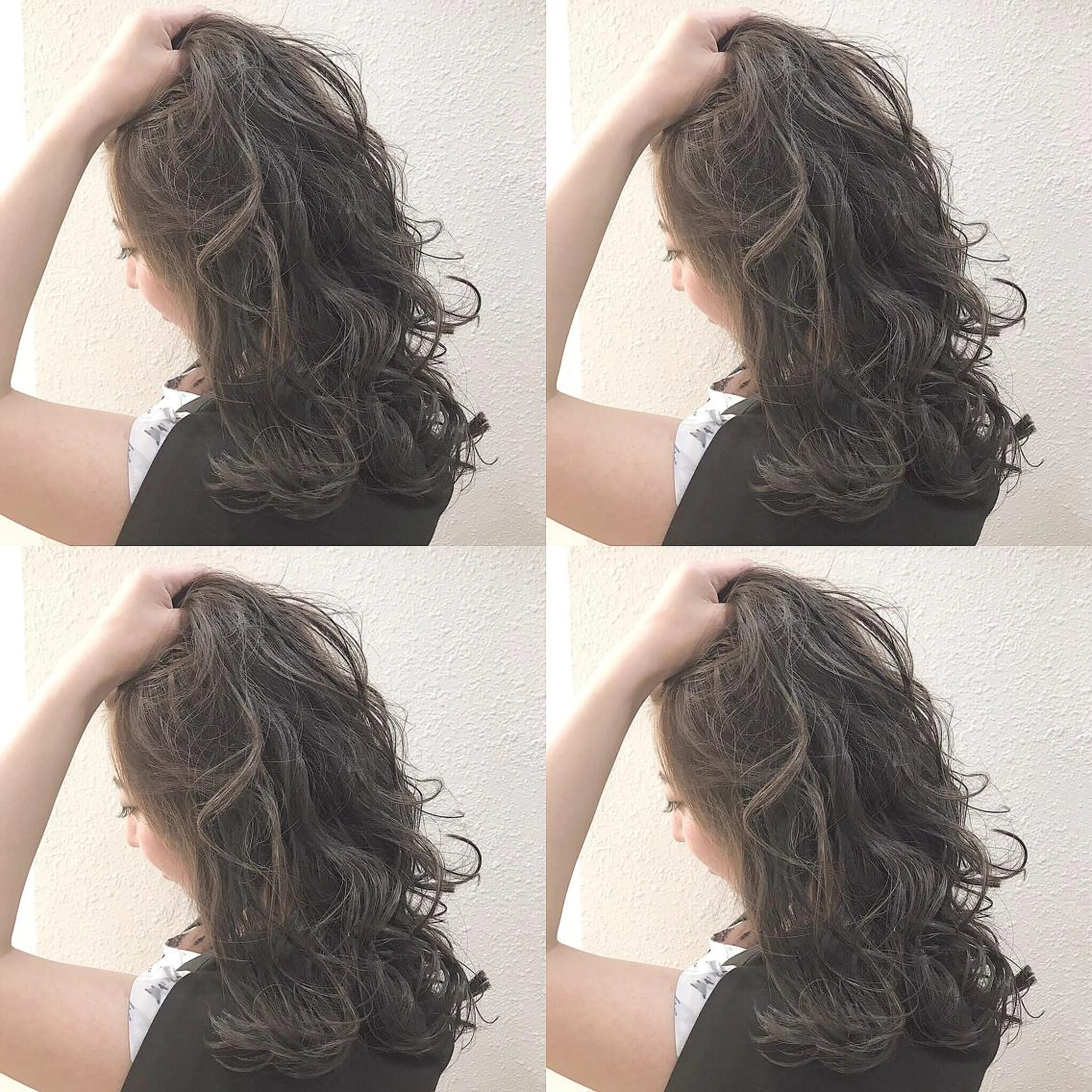 セミロング カラー グレージュ ハイライトカラー カーキグレージュ ハイライト HIRO. ★のヘアスタイル