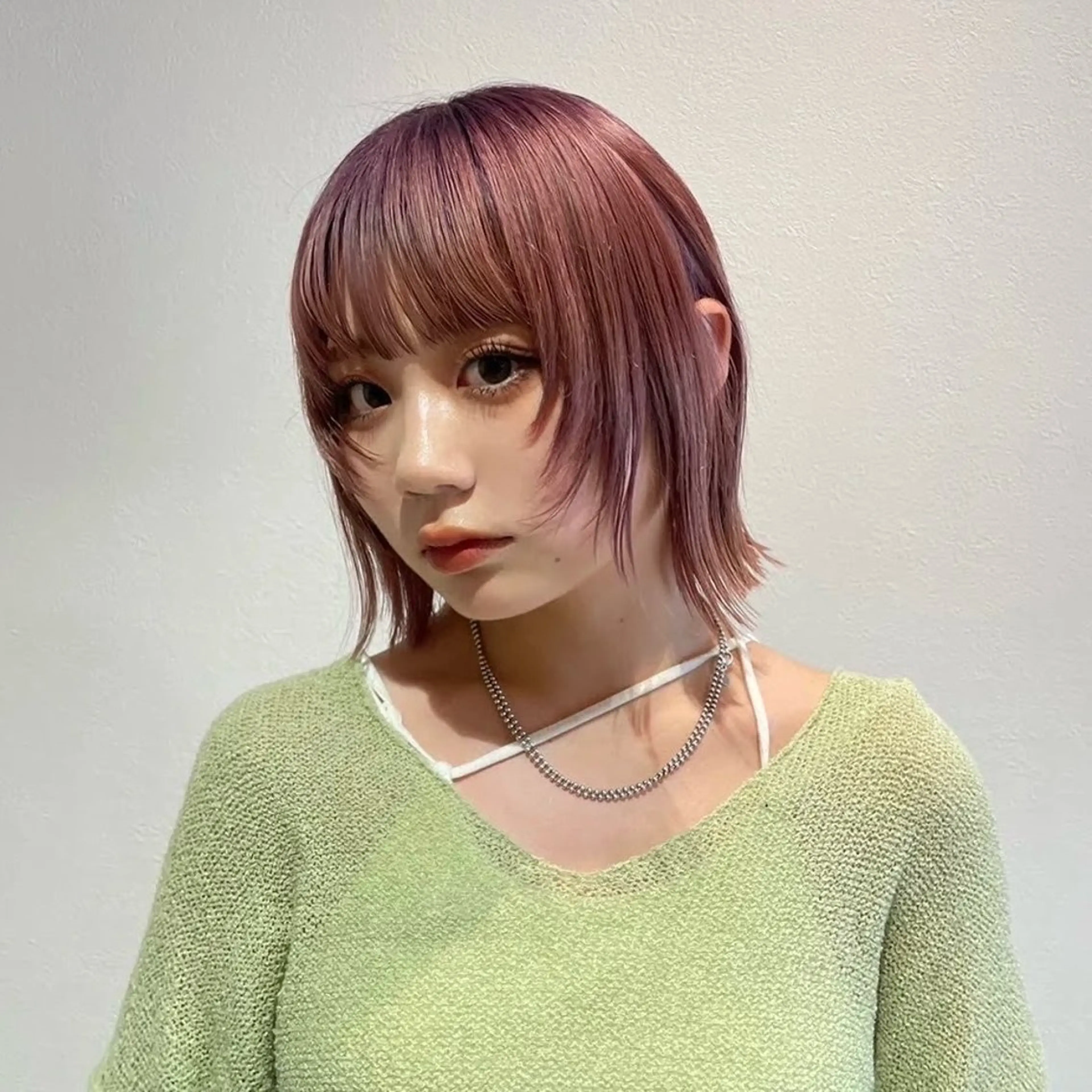 ミディアム カラー カット ヘアカラー トリートメント 透明感カラー/ 小顔カット/ミヅキのヘアスタイル