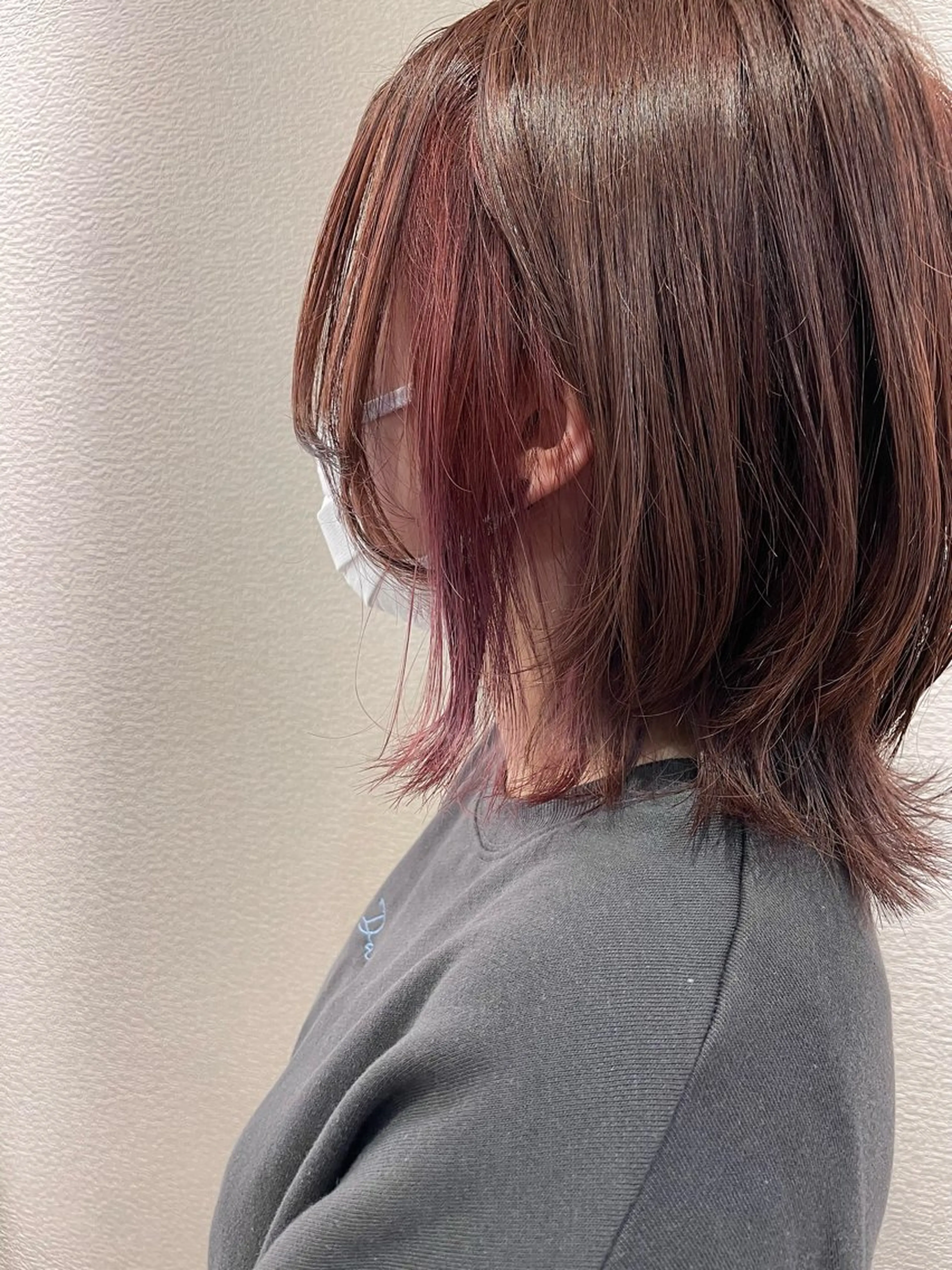 ミディアム カラー カット ヘアカラー トリートメント 佐々木 美帆のヘアスタイル