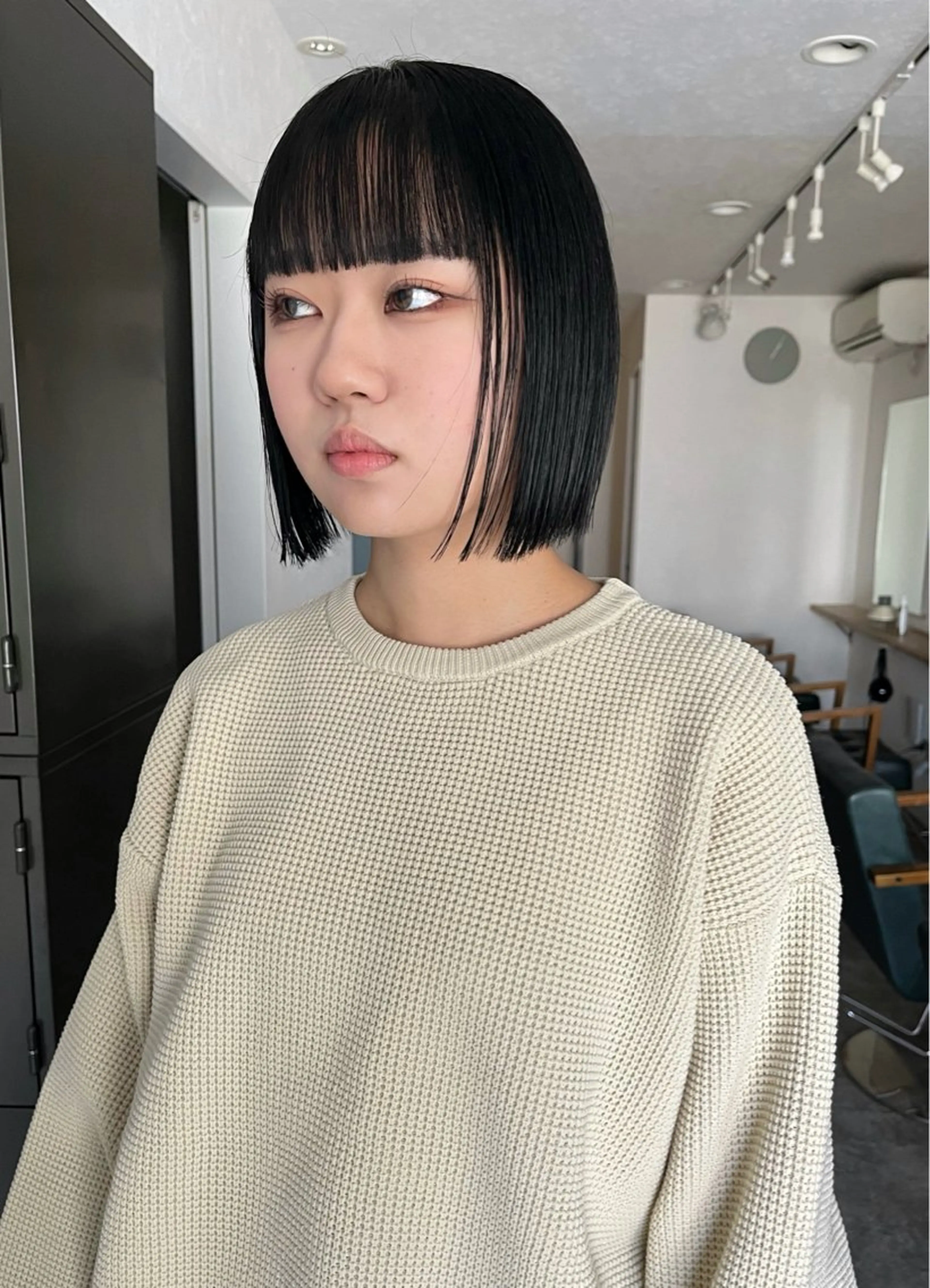 ミディアム カラー 切りっぱなしボブ ボブ 金井京介/レイヤー /パーマのヘアスタイル