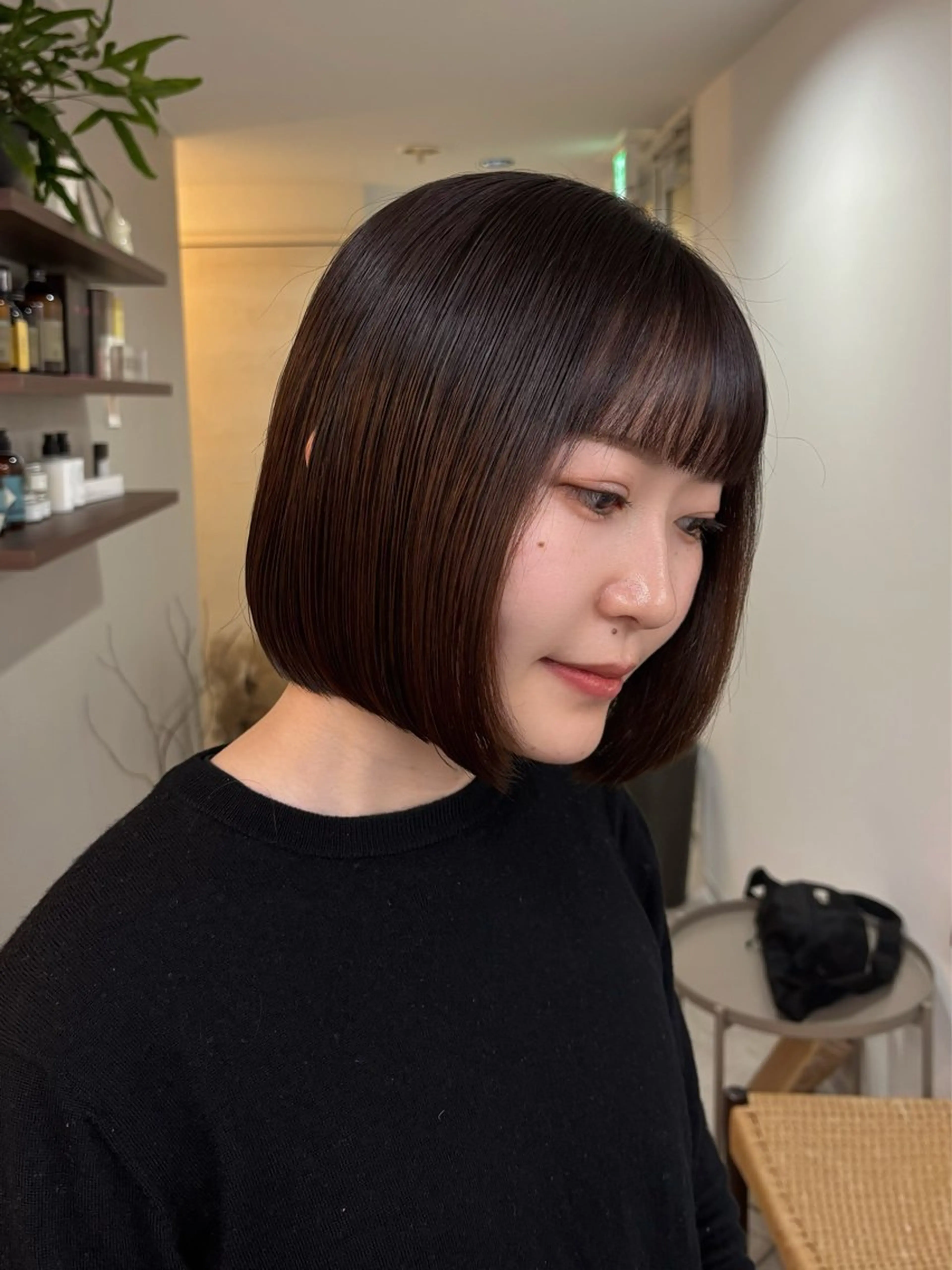 残り3名様限定🌟ワンレングスカット 【切りっぱなし/タッセルボブ/ミニボブ/前髪顔周り/毛先揃え/カットモデル】の写真