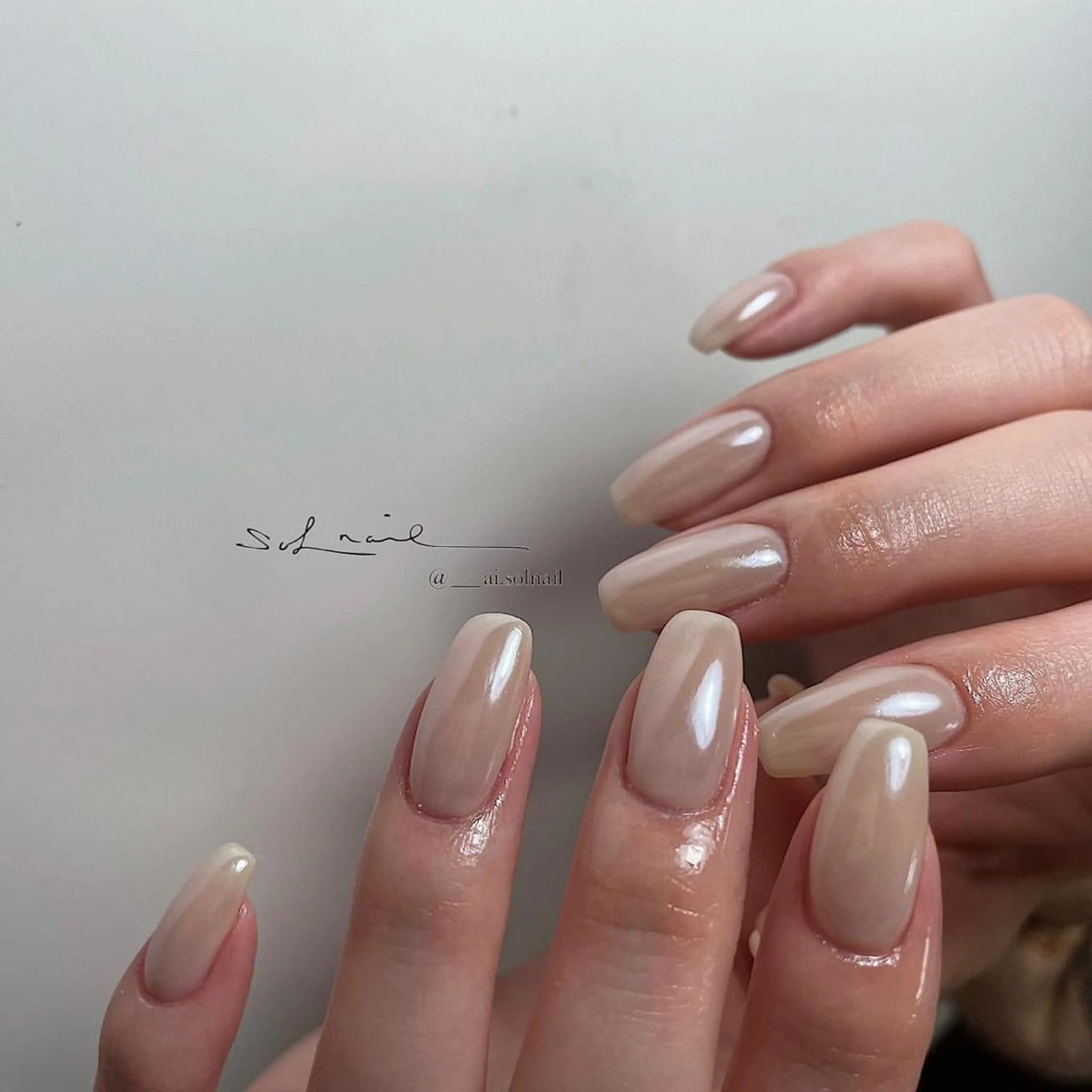 ネイル ブラウン フレンチネイル ジェルネイル ミラーネイル ニュアンスネイル 🍃伏見 / soL nail / aiのネイルデザイン