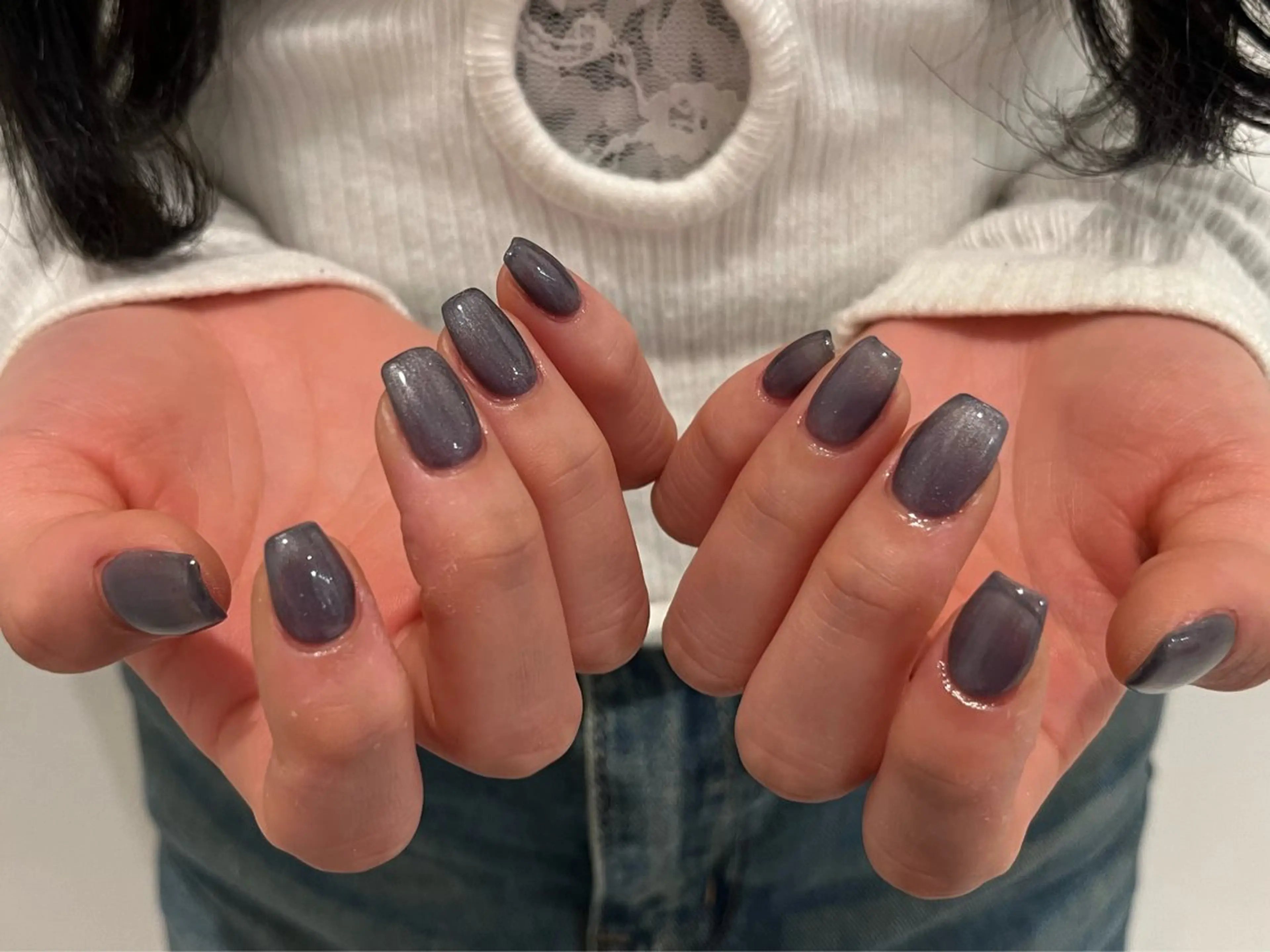 ネイル ブルー マグネットネイル Plus Ewalu / Kotohaのネイルデザイン