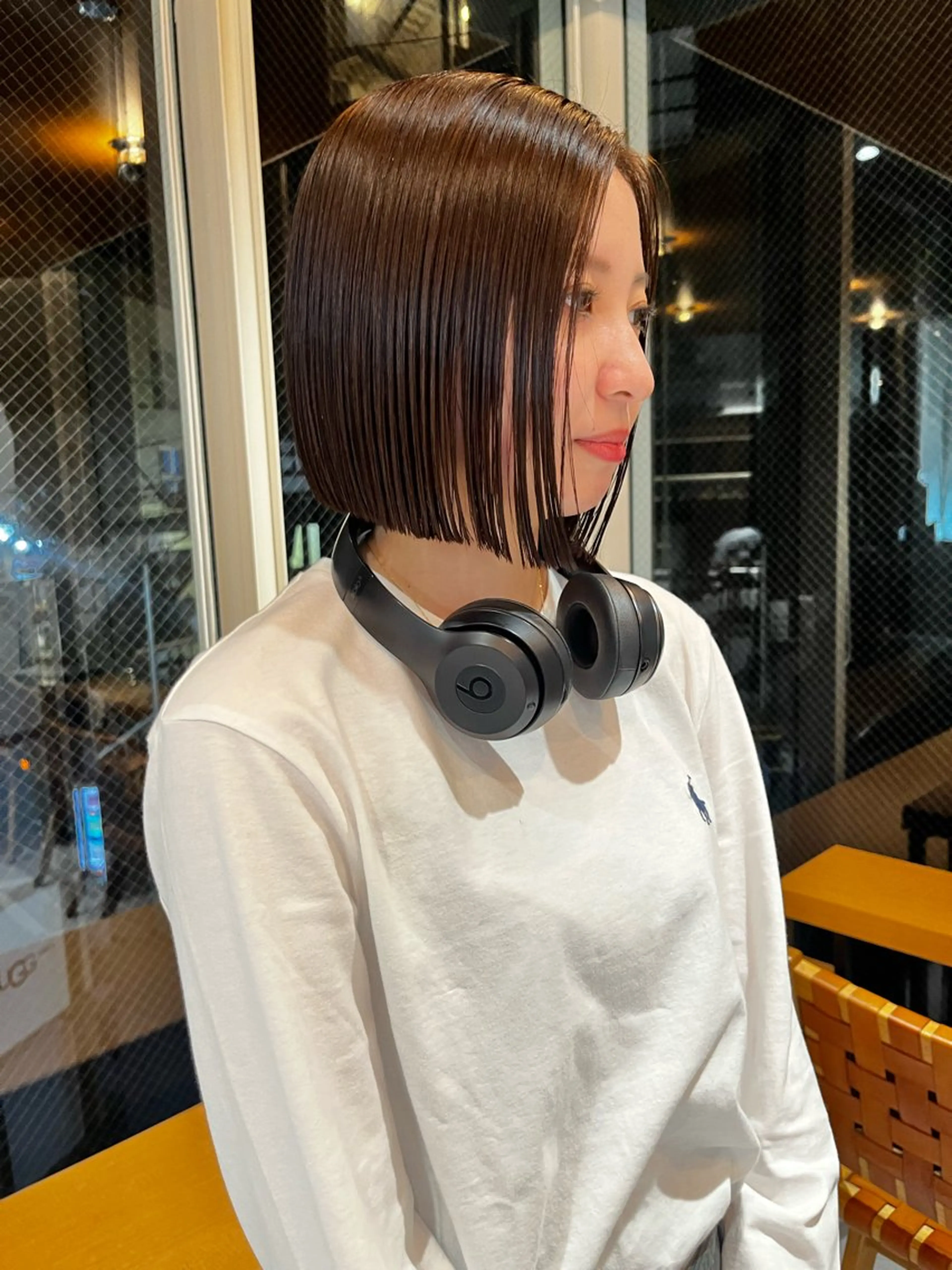 ミディアム カラー カット ヘアカラー トリートメント ボブ&顔まわりレ イヤー♡TOMOE♡のヘアスタイル