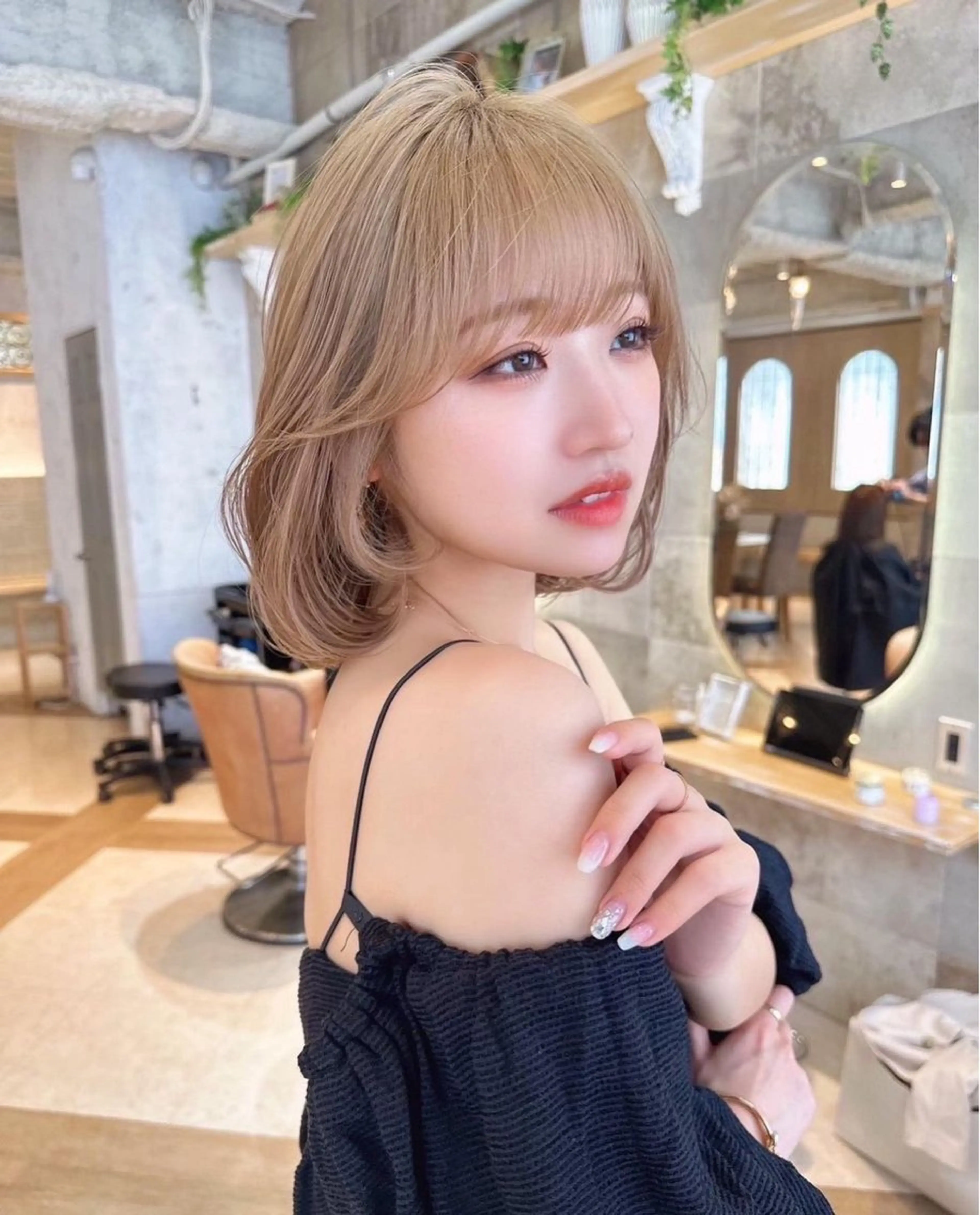 ミディアム 美髪矯正×レイヤー 松田空優哉のヘアスタイル