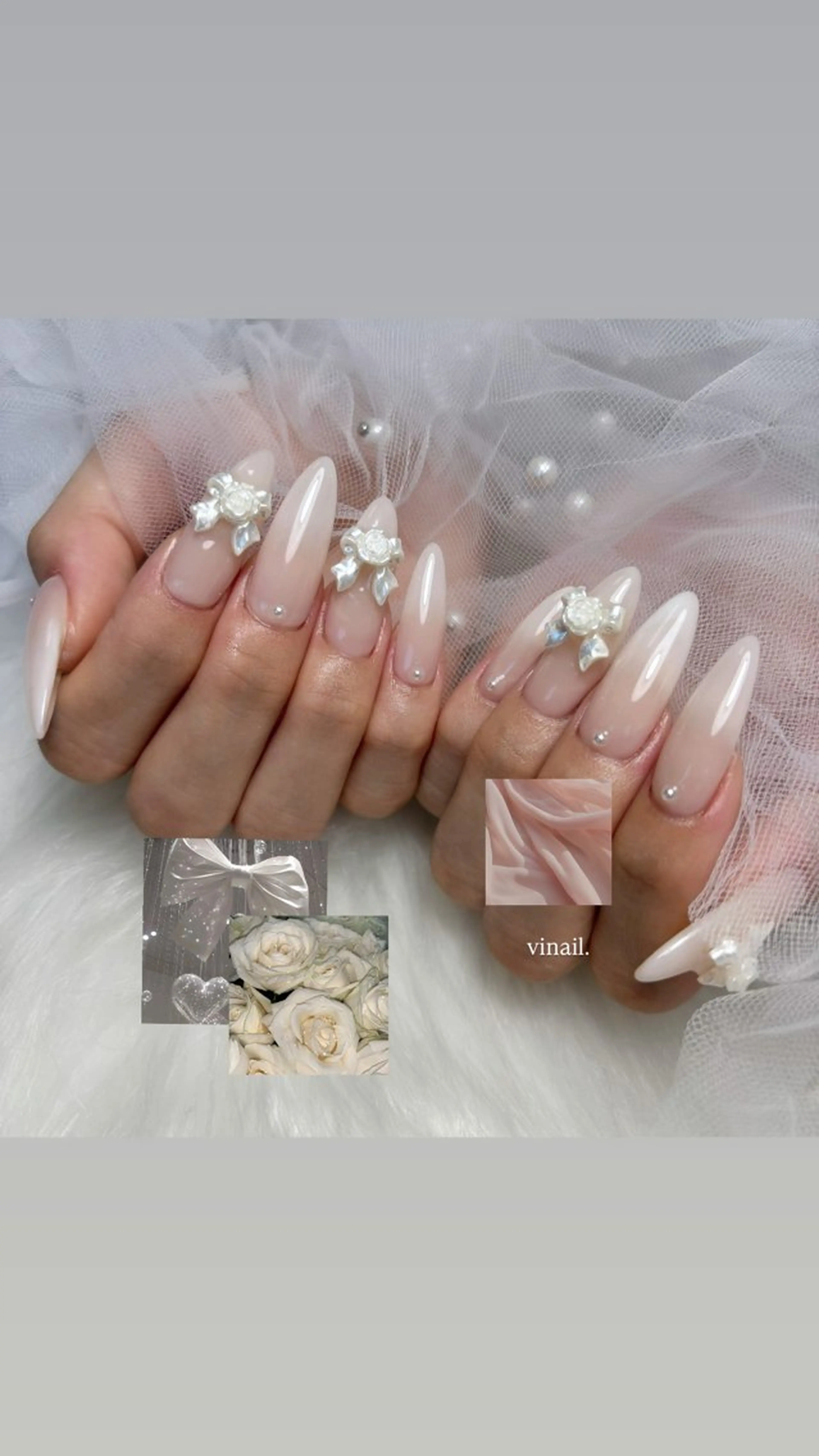 ネイル 長さ出し ハンドネイル vinail. ビネルのネイルデザイン