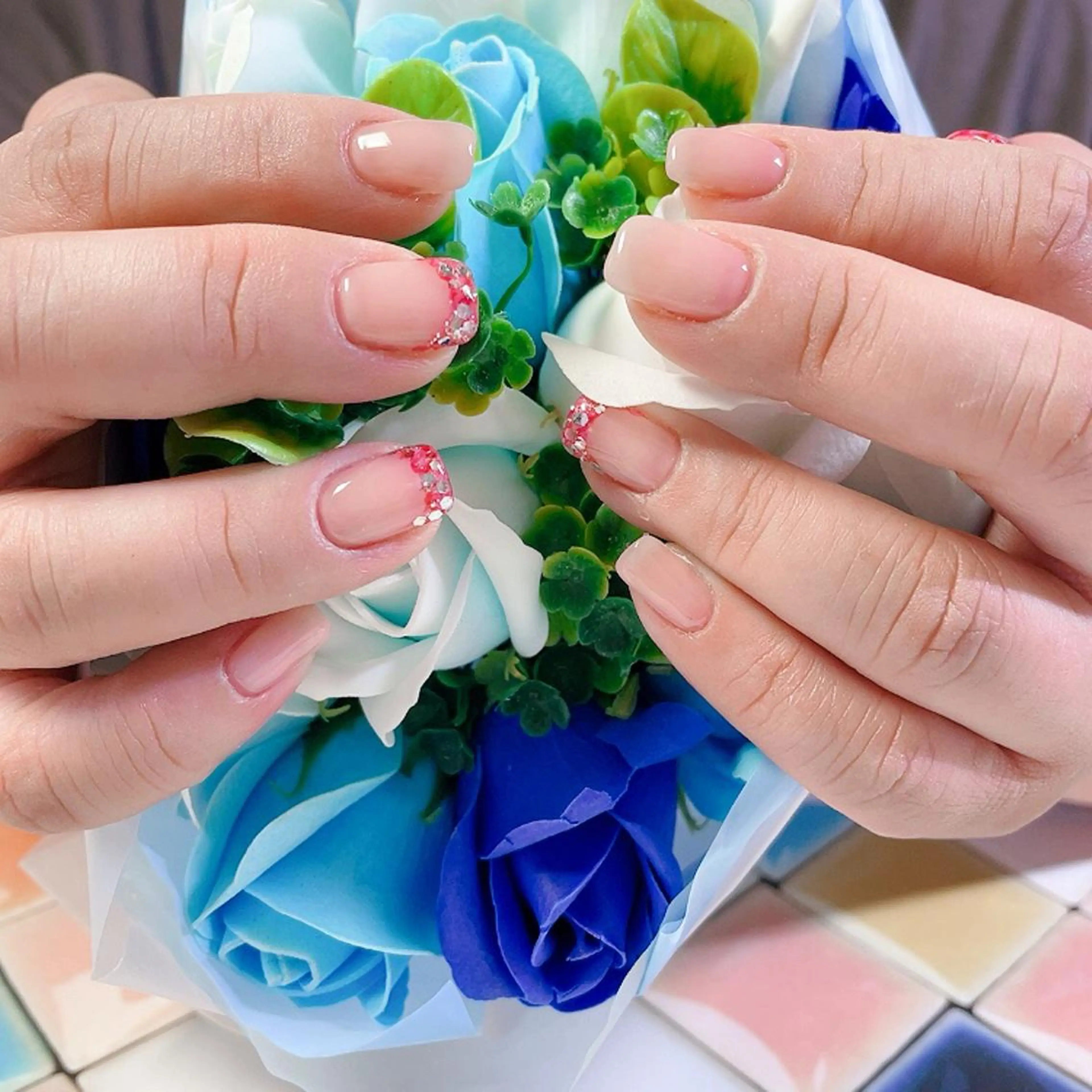 ネイル フレンチネイル 持ち込み 奥園 良恵のネイルデザイン