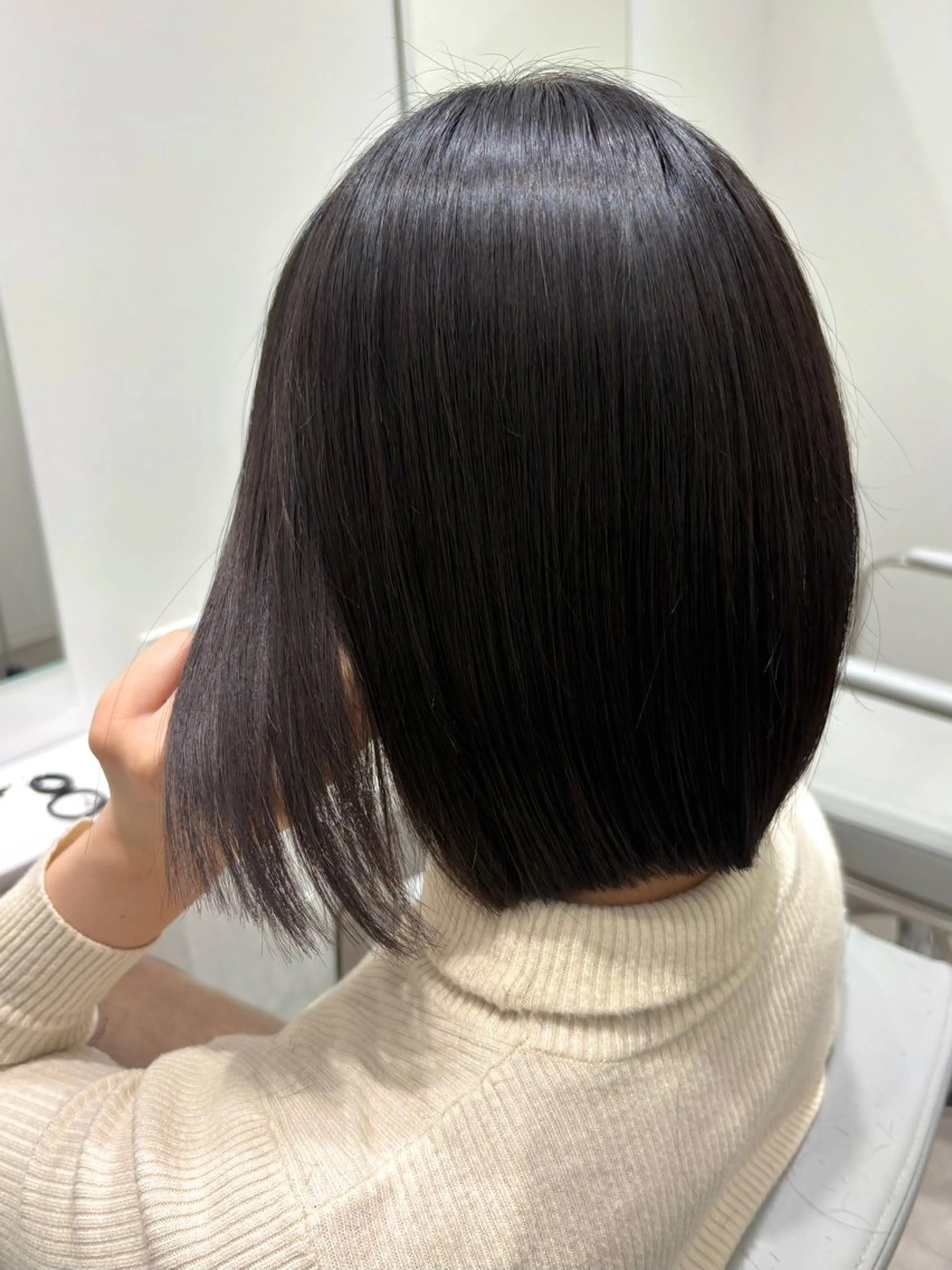 ショート レイヤーカット カット 縮毛矯正 タッセルボブ/韓国 レイヤー/髪質改善のヘアスタイル