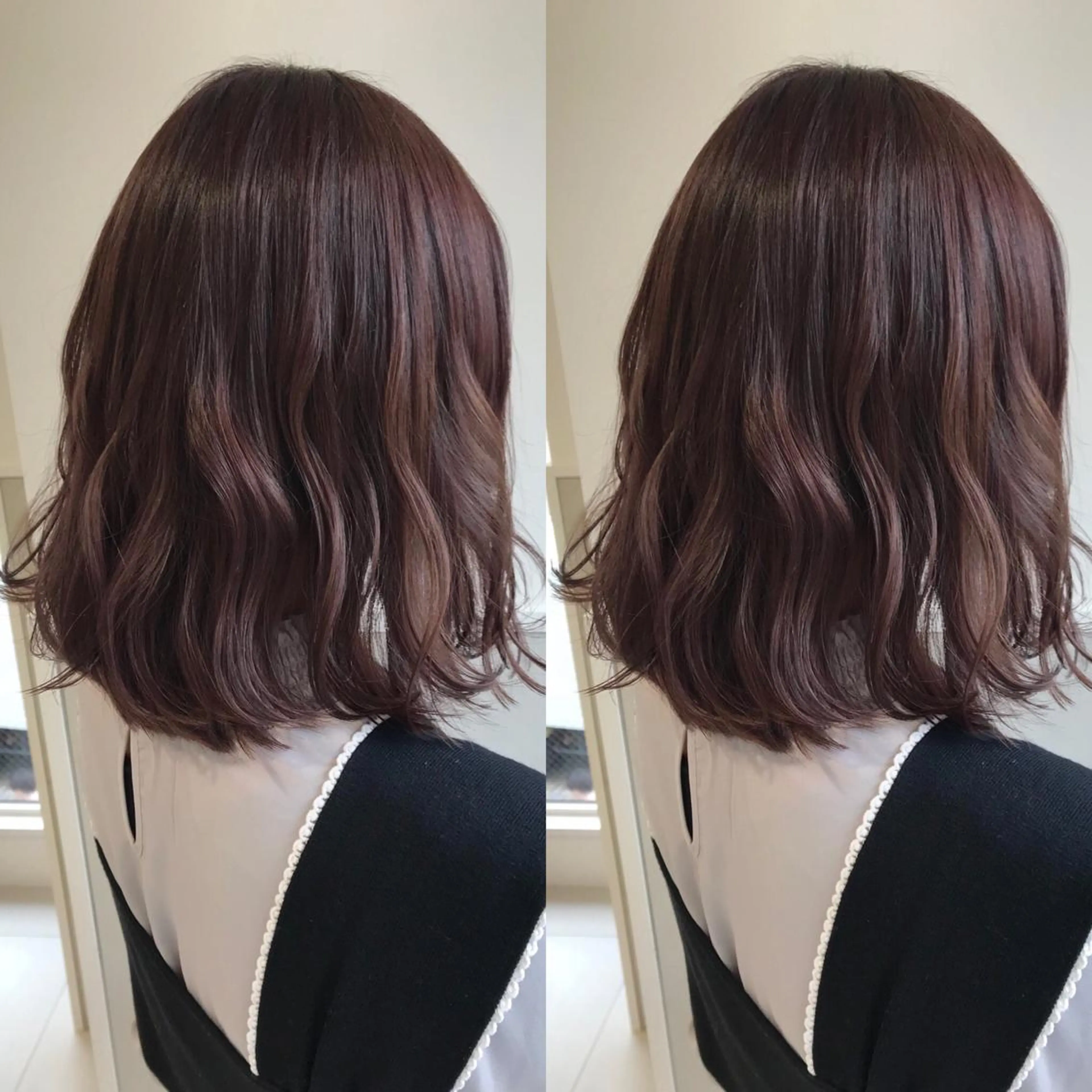 ミディアム カラー カット ヘアカラー トリートメント 小栗 麻衣のヘアスタイル