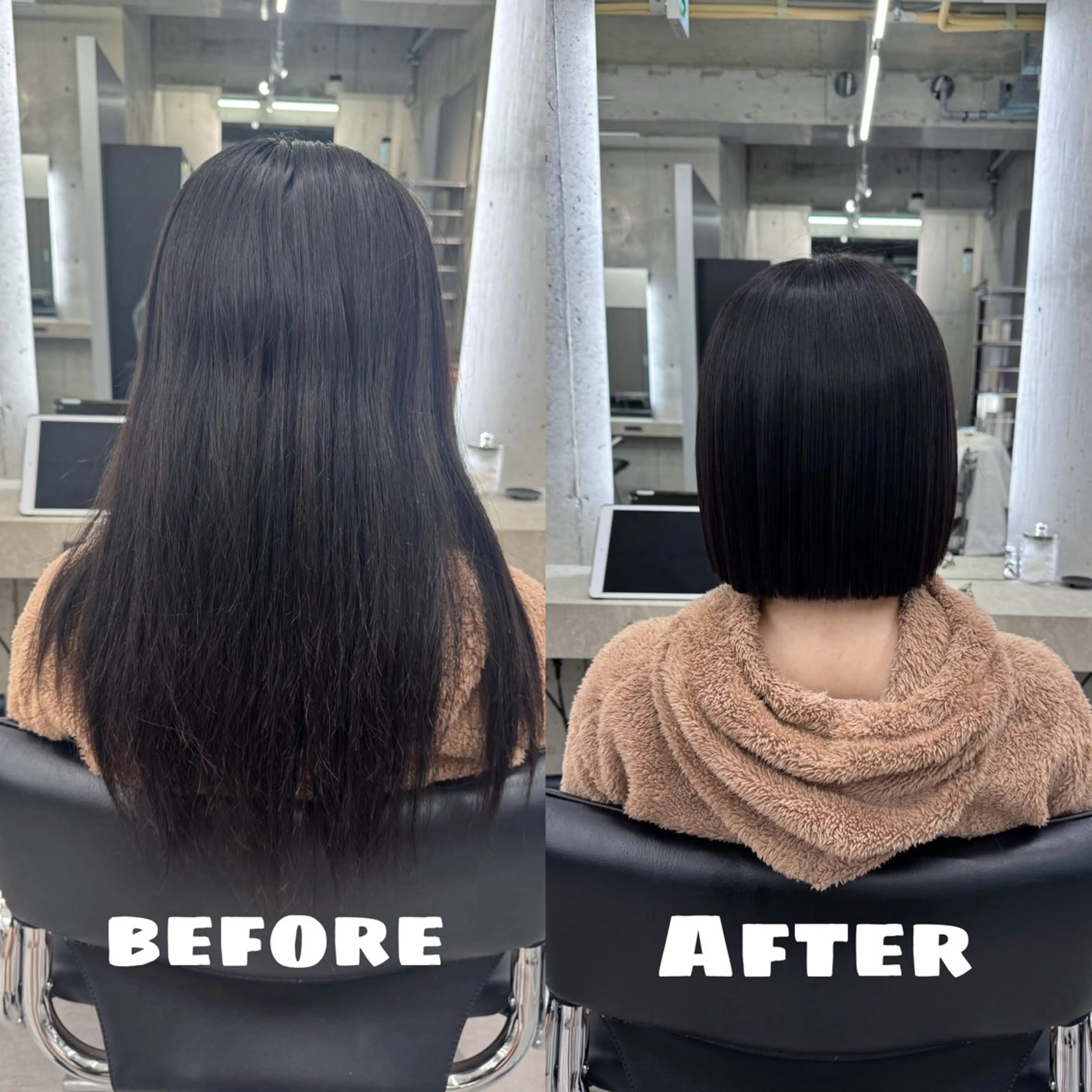 ショート ボブ 顔周りカット shio ハイトーン 💗【福岡天神】のヘアスタイル