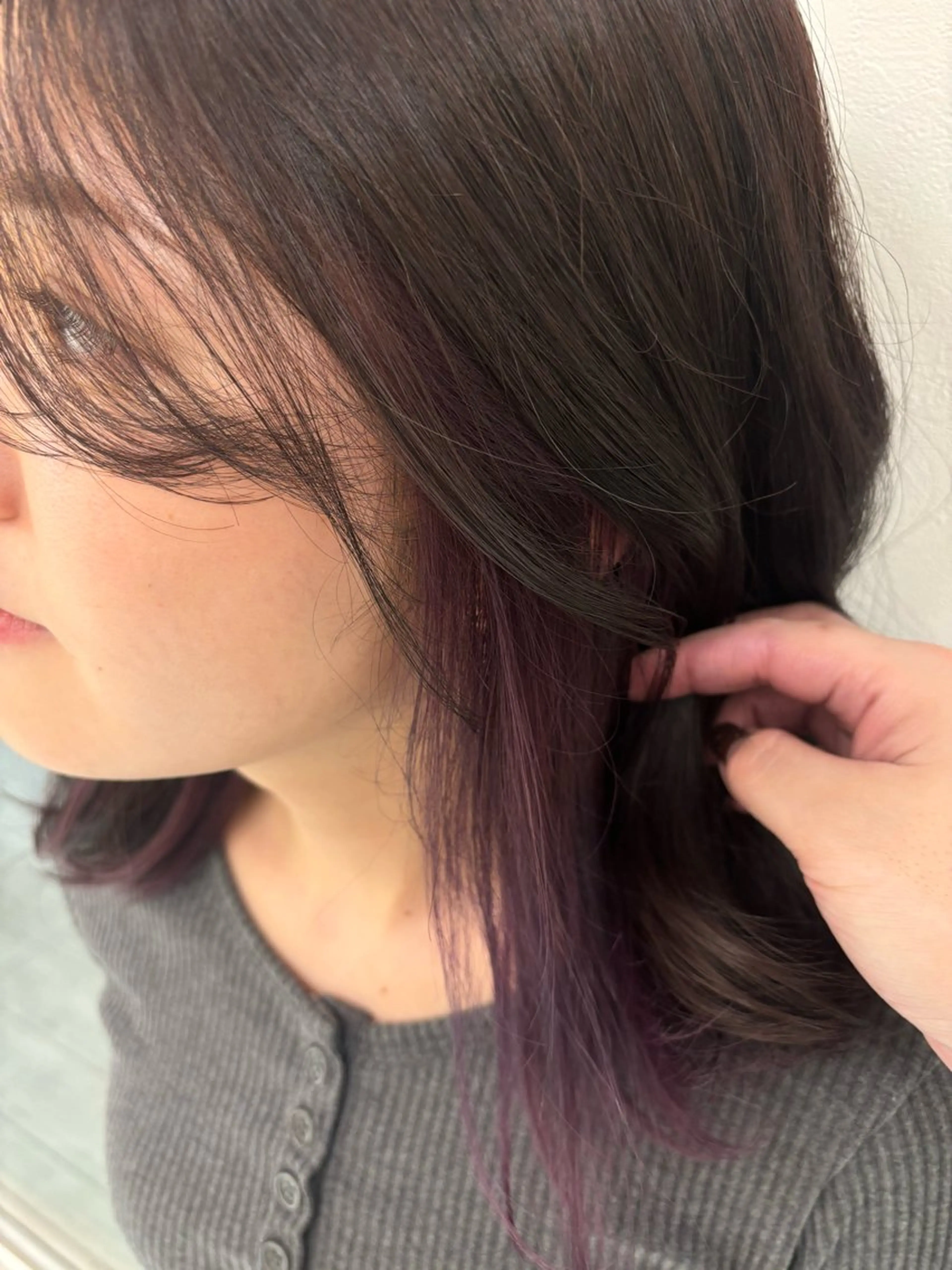 カラー ブリーチ イヤリングカラー ハイトーンカラー インナーカラー ヘアカラー ifh本店 塩原安美香のヘアスタイル