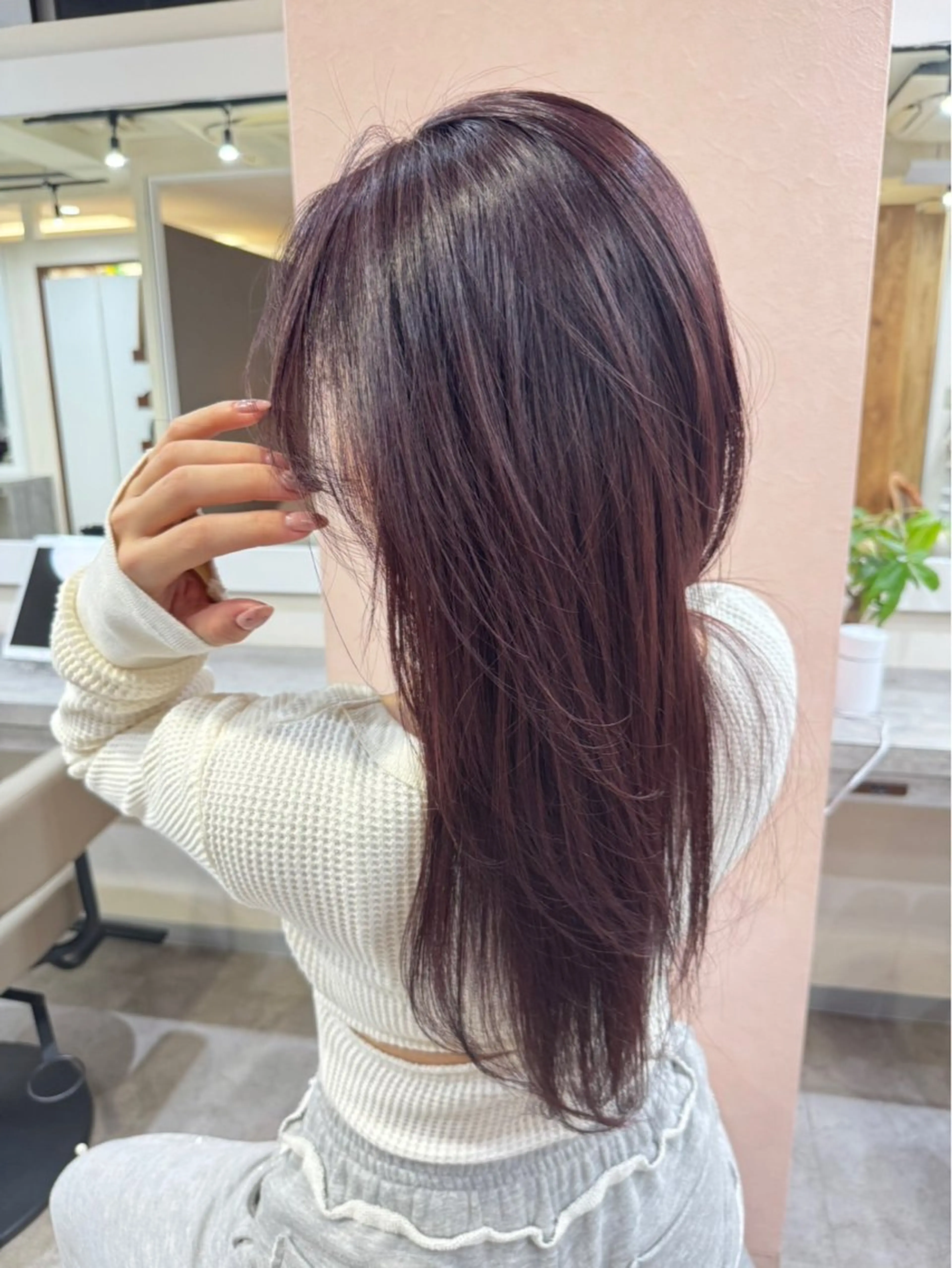 ロング カラー 韓国風パーマ/ヘア セット/店長みづきのヘアスタイル