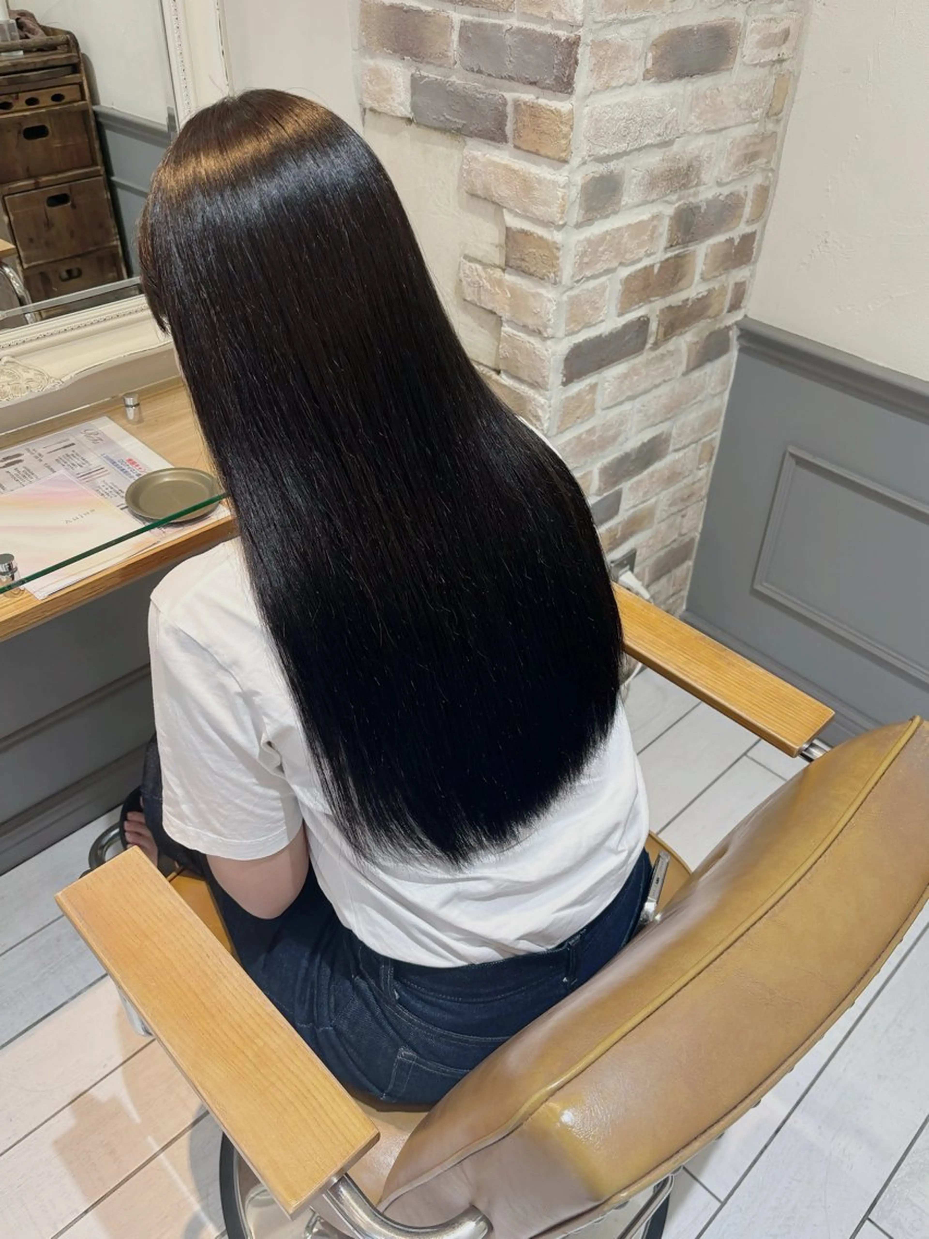 ロング カラー 黒髪 ブルーカラー ブルーブラック Noel .⋆𝜗𝜚のヘアスタイル