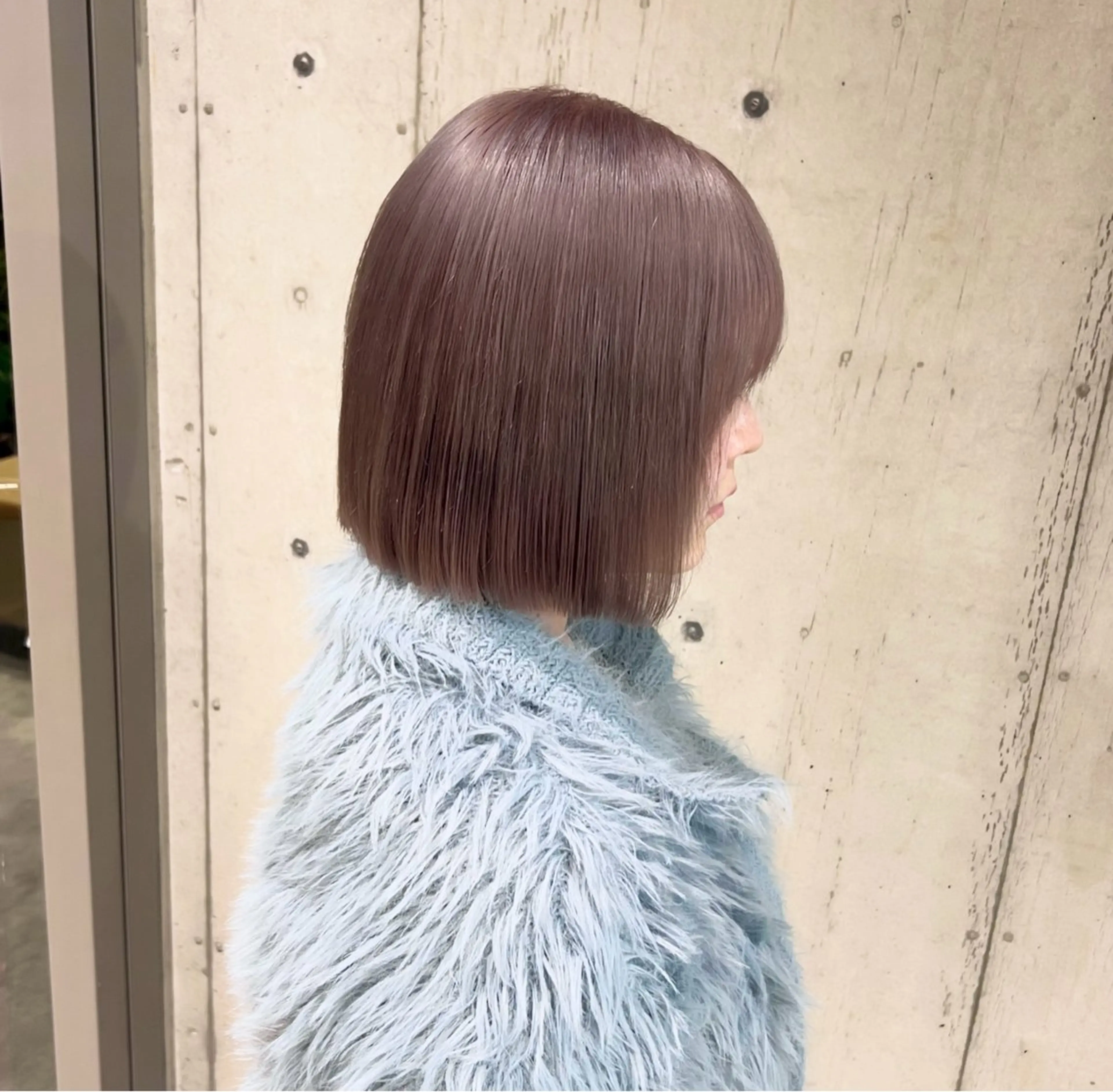 カラー グレージュ パープルグレージュ カット ヘアカラー トリートメント 透明感/血色カラー/ 似合せレイヤー/ゆいのヘアスタイル