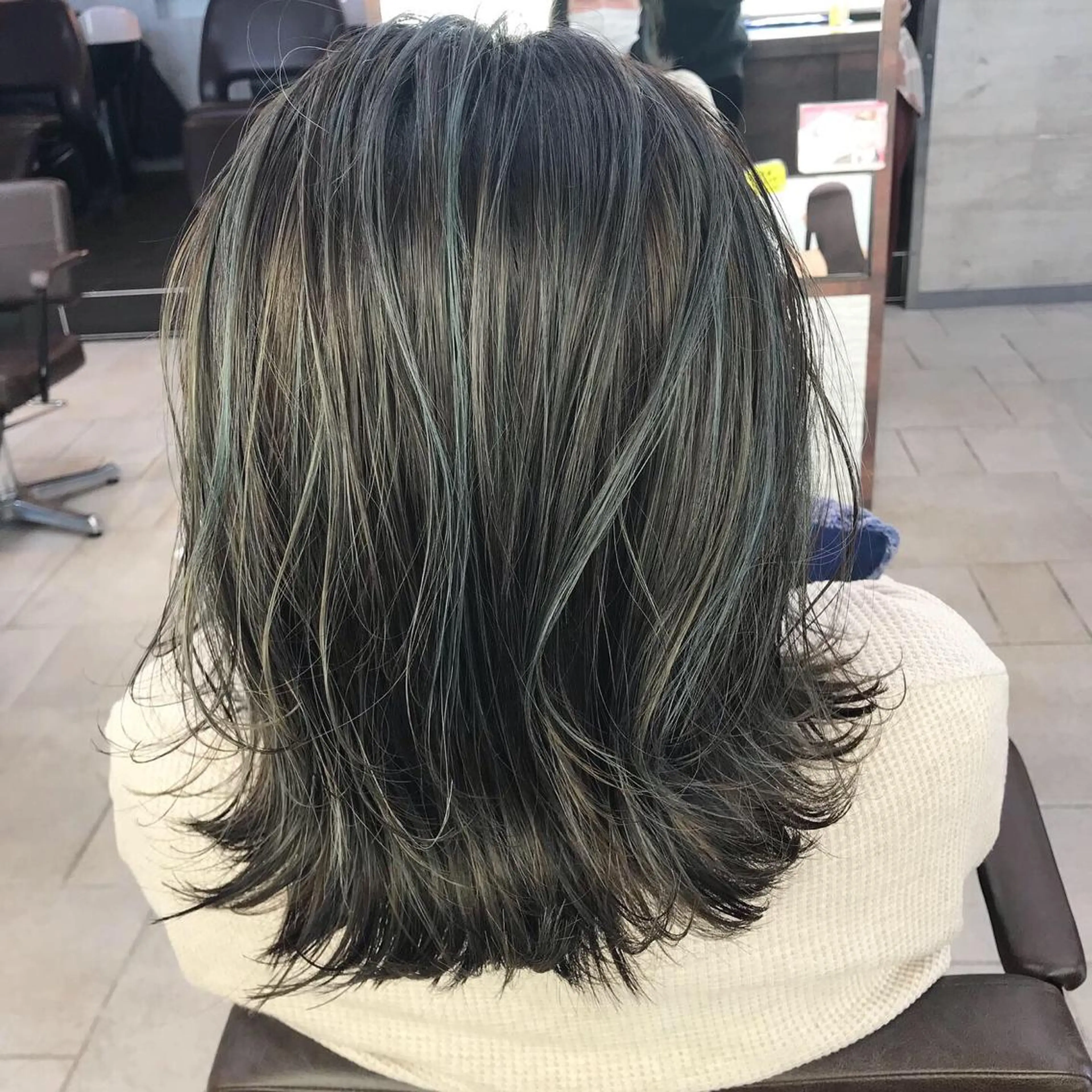 カラー ウルフレイヤー 縮毛矯正/ヒロシのヘアスタイル