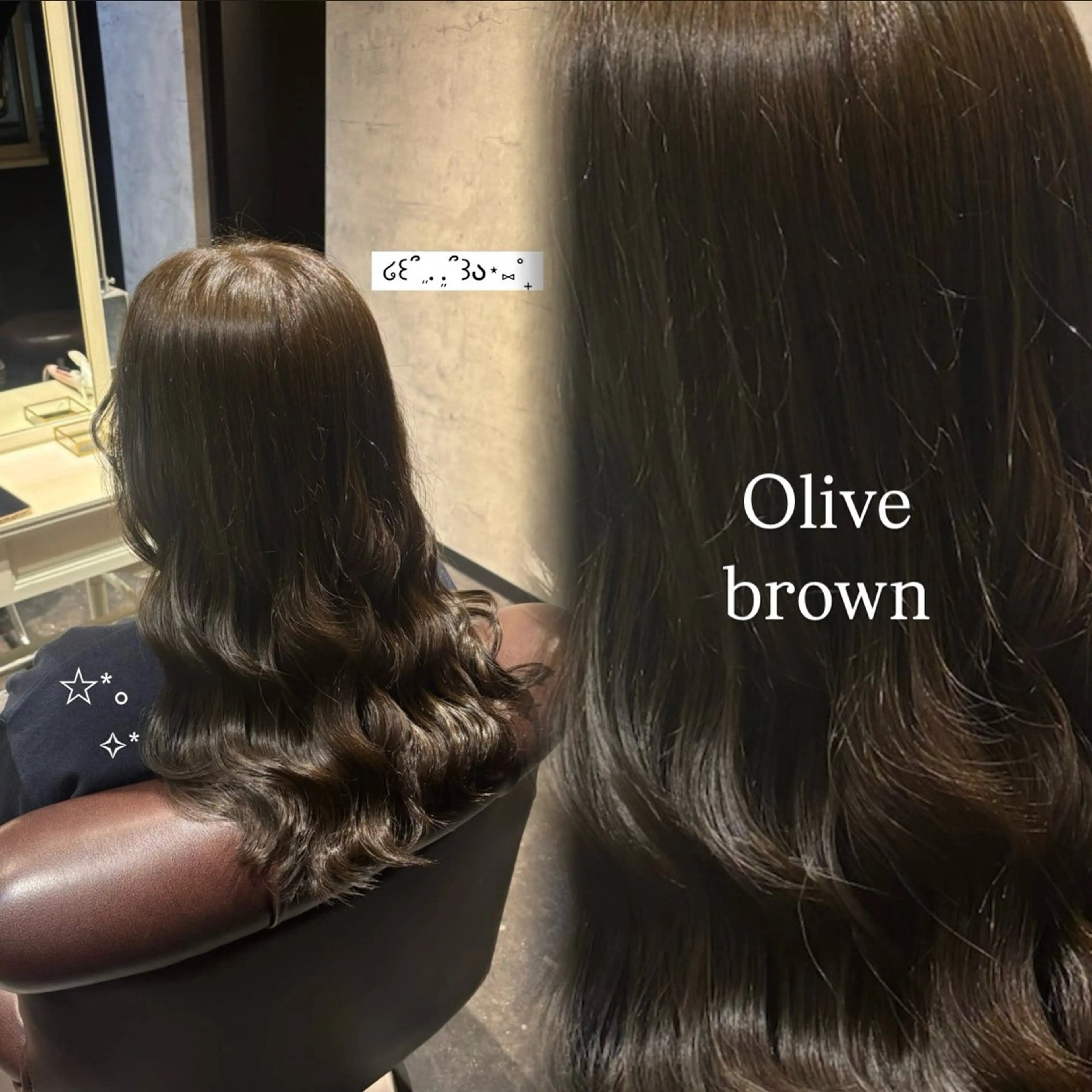 ロング カラー ブラウンカラー オリーブブラウン レイヤー sala 推しカラー職人🎀のヘアスタイル