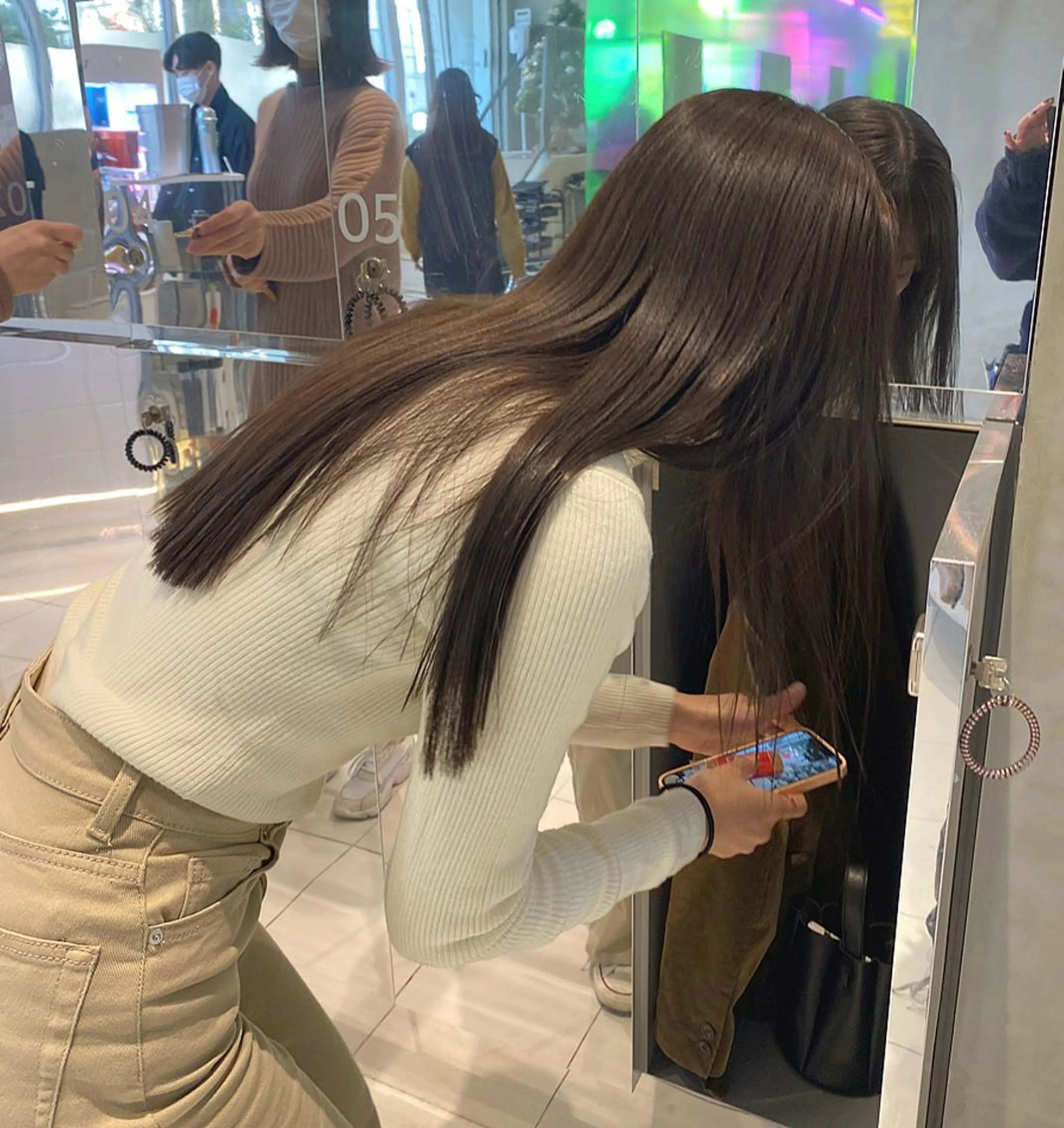 セミロング ヘアカラー ボブ/ハイトーン REINAのヘアスタイル