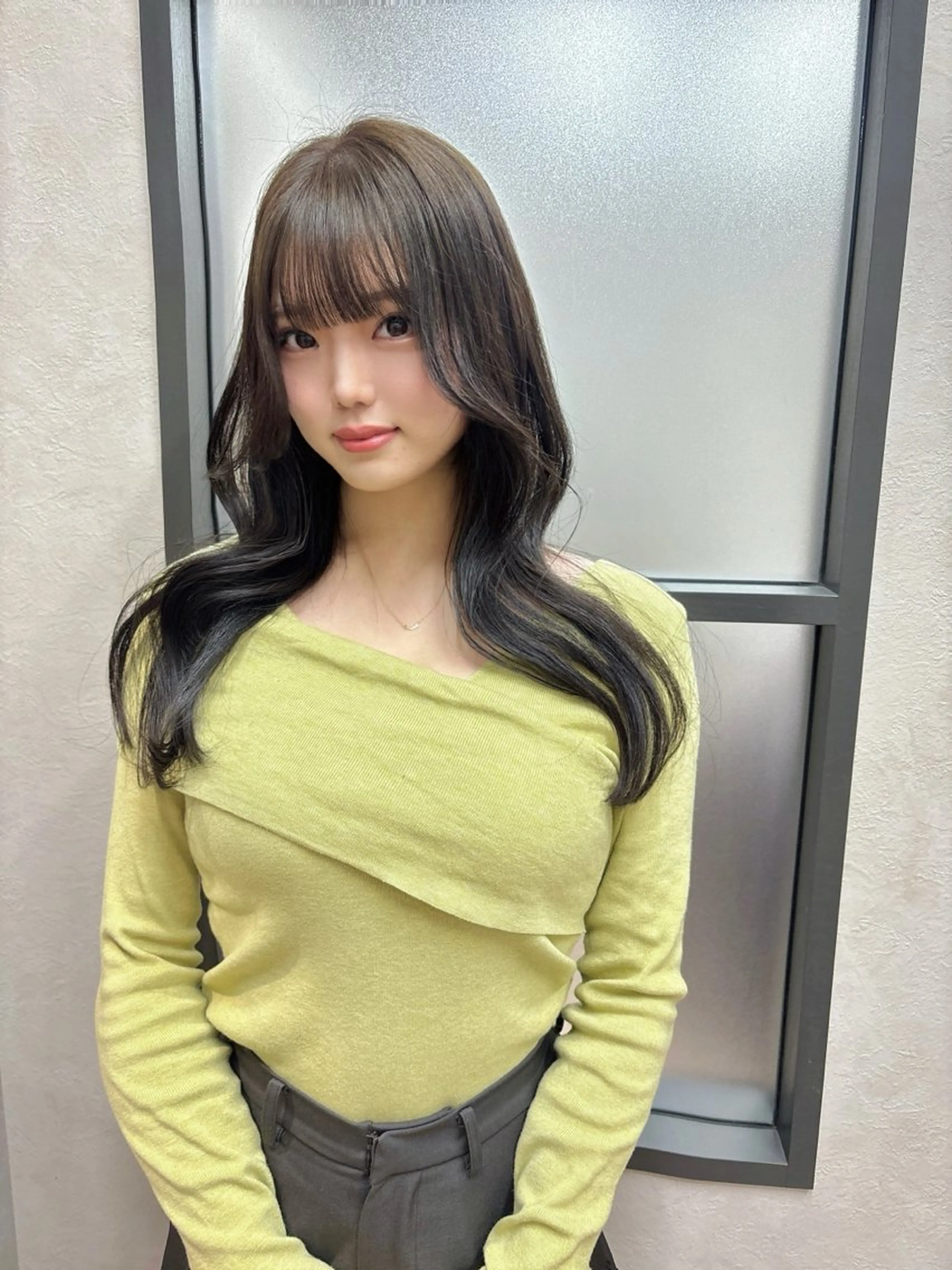 ロング カラー 透明感カラー オリーブカラー トリートメント ヘアカラー トリートメント ✨髪質改善/透明感 カラー🪽わかなのヘアスタイル