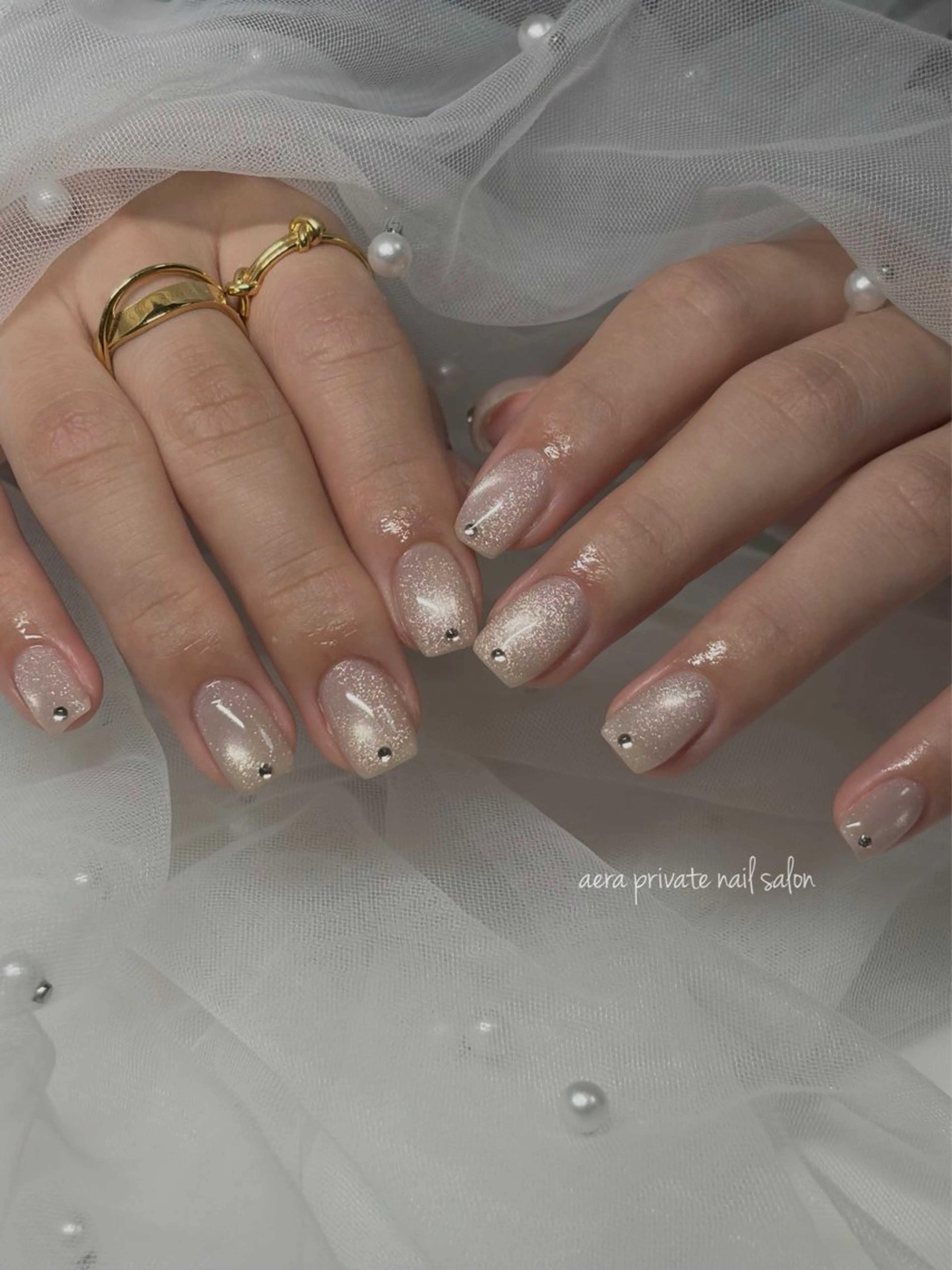 ネイル マグネットネイル ストーンネイル ハンドネイル 川端 京香のネイルデザイン