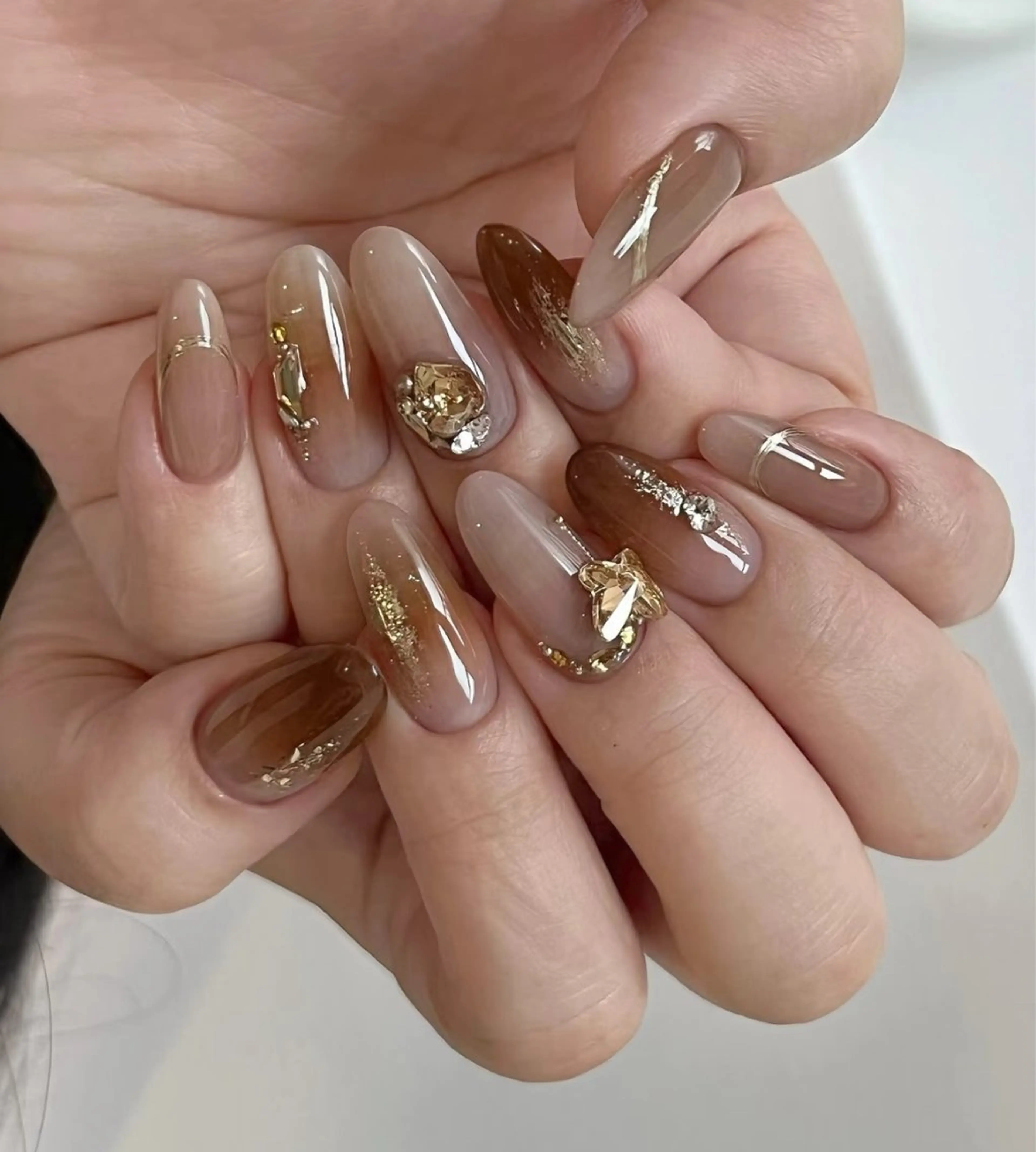 ネイル フットネイル フレンチネイル グラデーション ハート 韓国ネイル ハンドネイル Lynn_ Nailのネイルデザイン