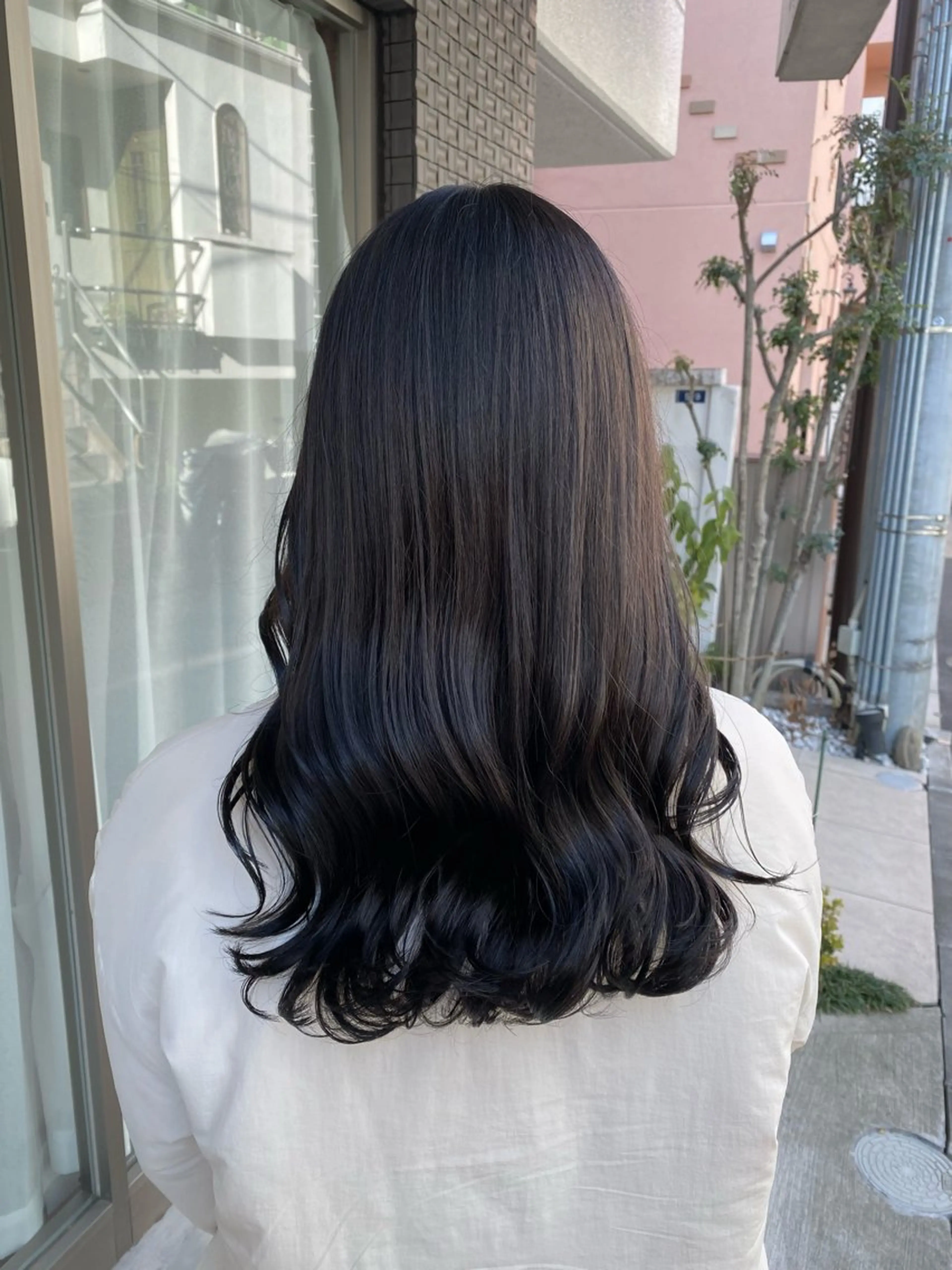 セミロング カラー ダークグレー ダークグレージュ グレージュ グレージュ/レイヤー /韓国ヘア/RISAのヘアスタイル