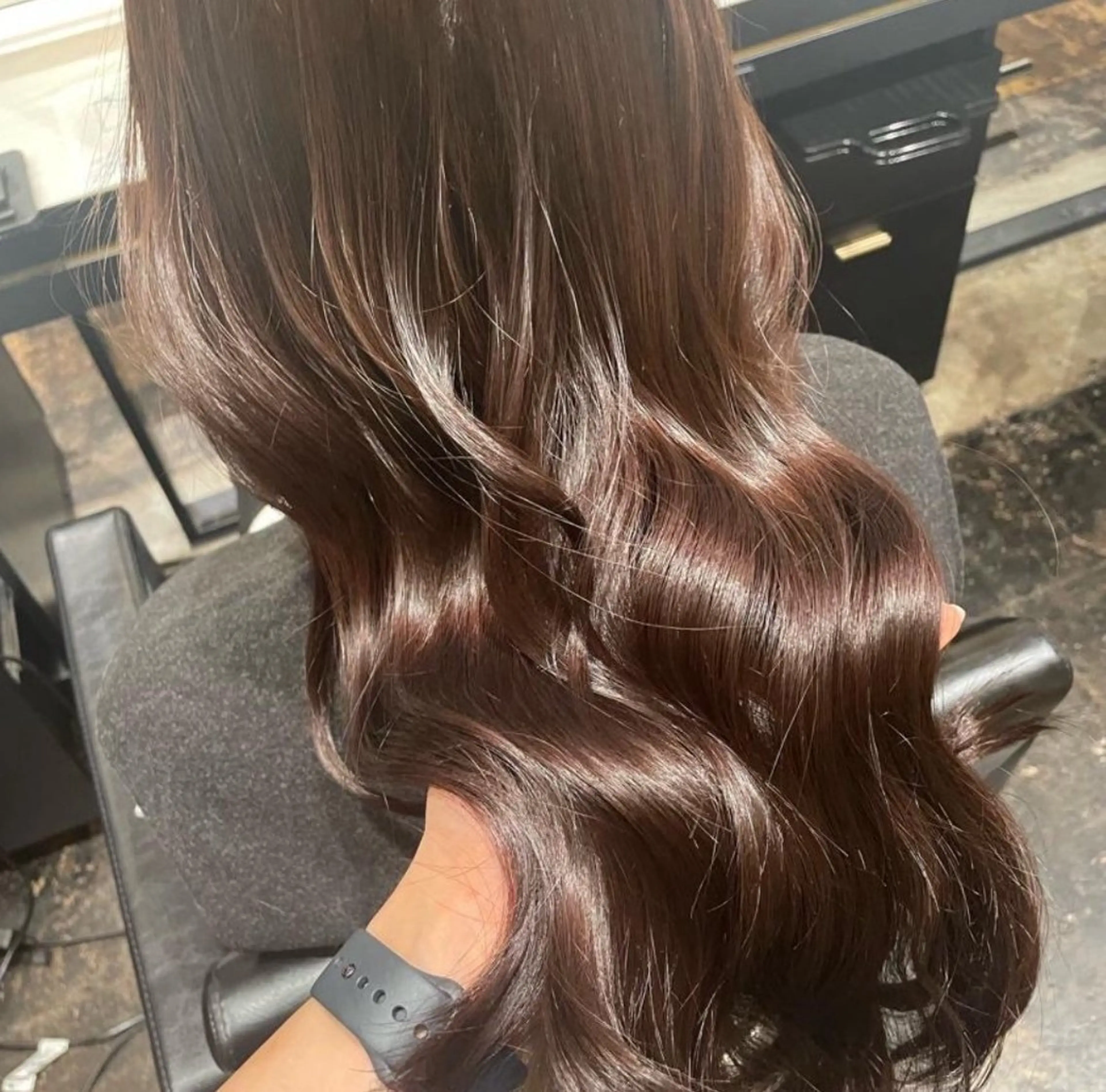 ロング カラー ブラウンカラー ピンクカラー ピンクブラウン 透明感カラー/ 矯正/まな⭐️のヘアスタイル