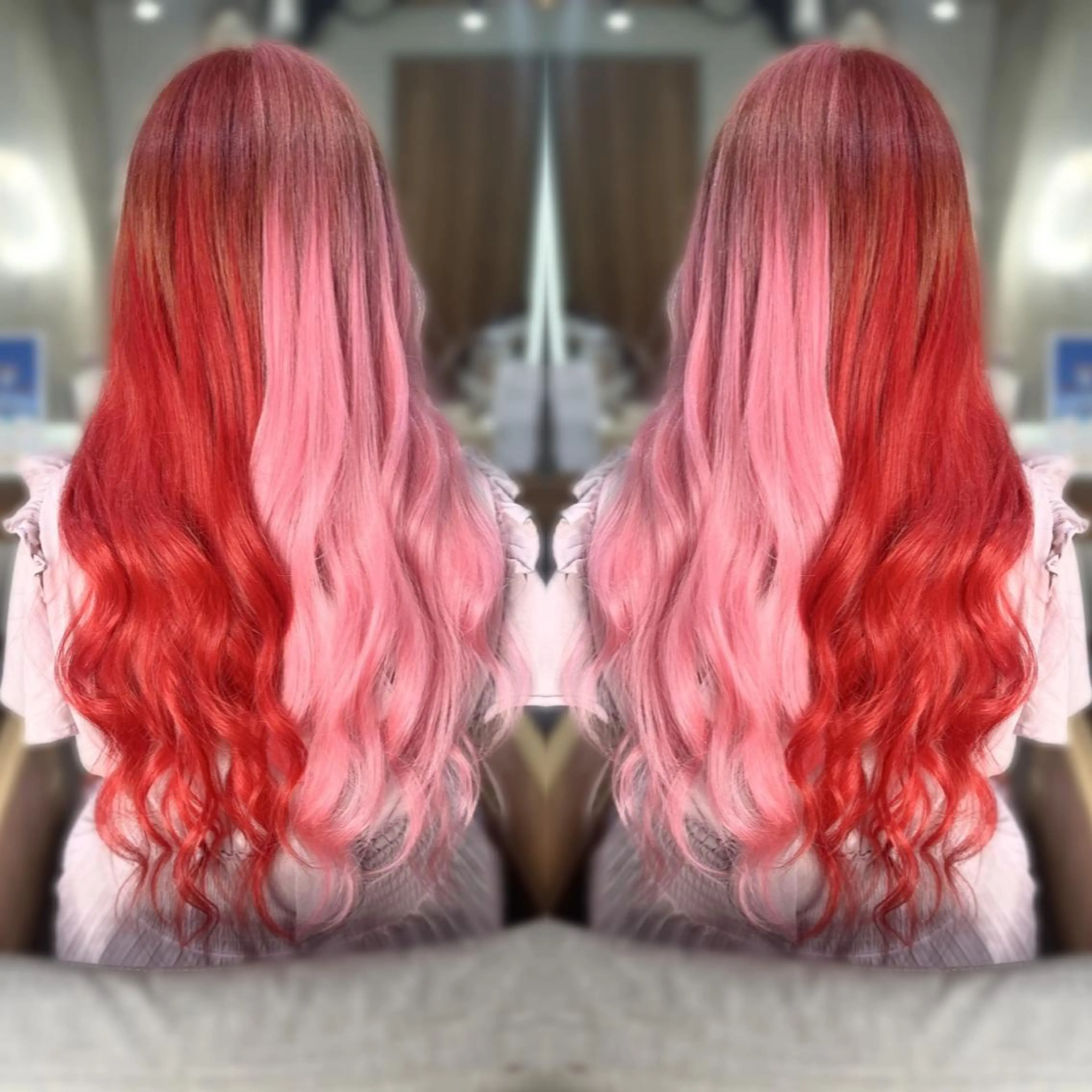 ロング カラー ヘアアレンジ メンズ ♡SNSで大バズり♡ コリアン羽エクステ◎のヘアスタイル