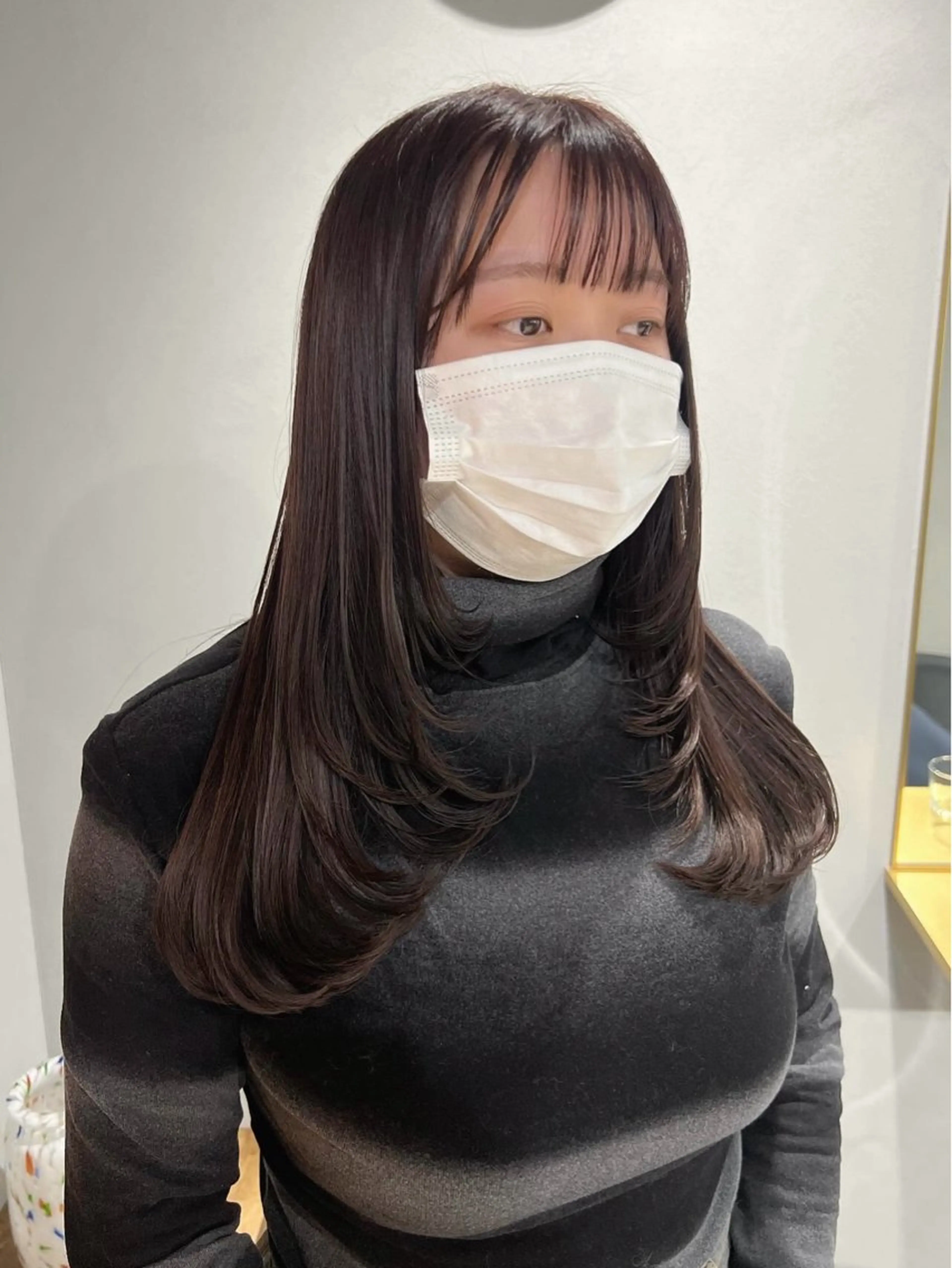 セミロング カラー カット ヘアカラー トリートメント akane/ボブ /ブラウンベージュのヘアスタイル