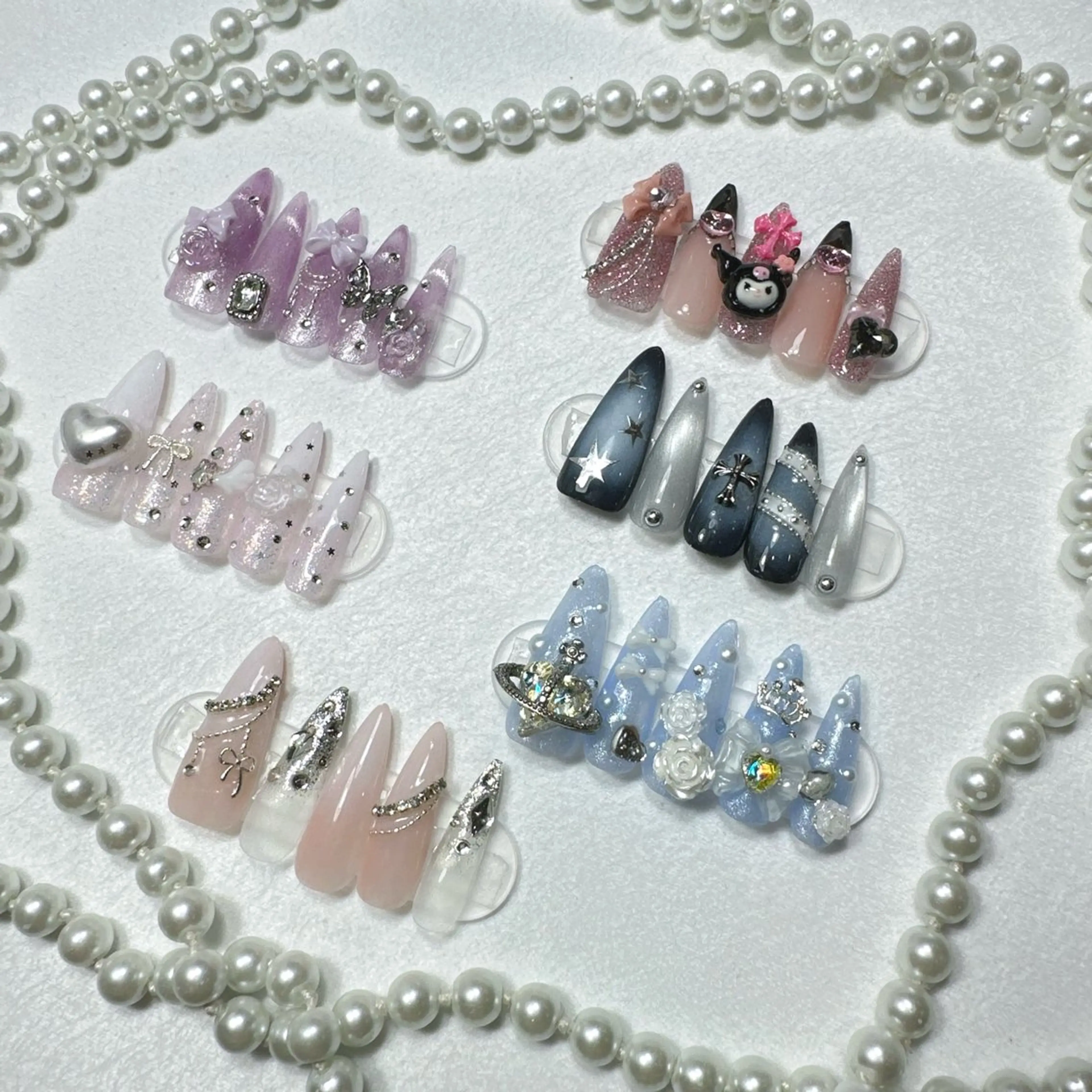 ネイル アートネイル フラッシュネイル フレンチネイル ジェルネイル ガラスフレンチ ハンドネイル You&Me Miyuのネイルデザイン