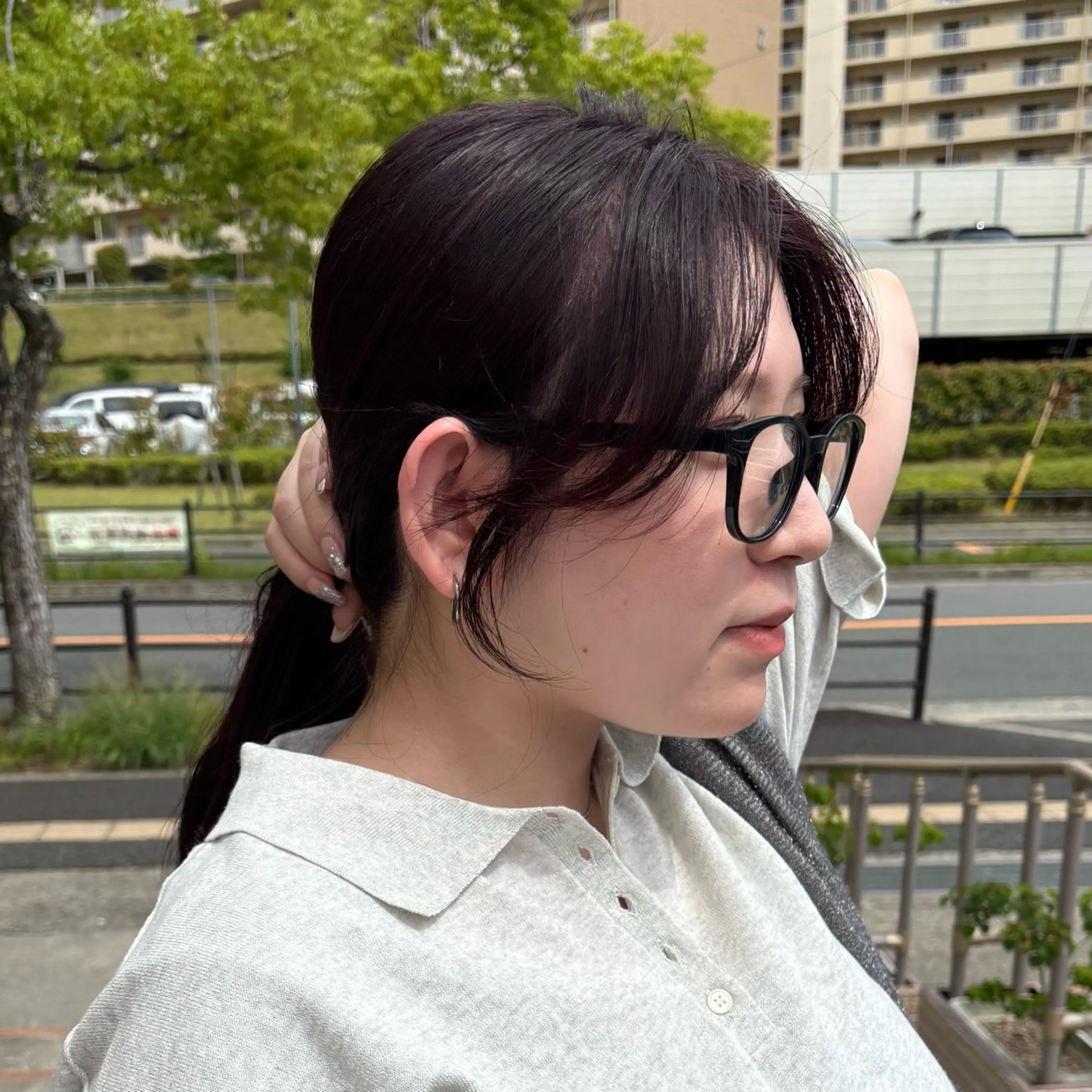 セミロング 髪質改善 小顔カット トリートメント カット ヘアカラー トリートメント やまぐち もえかのヘアスタイル