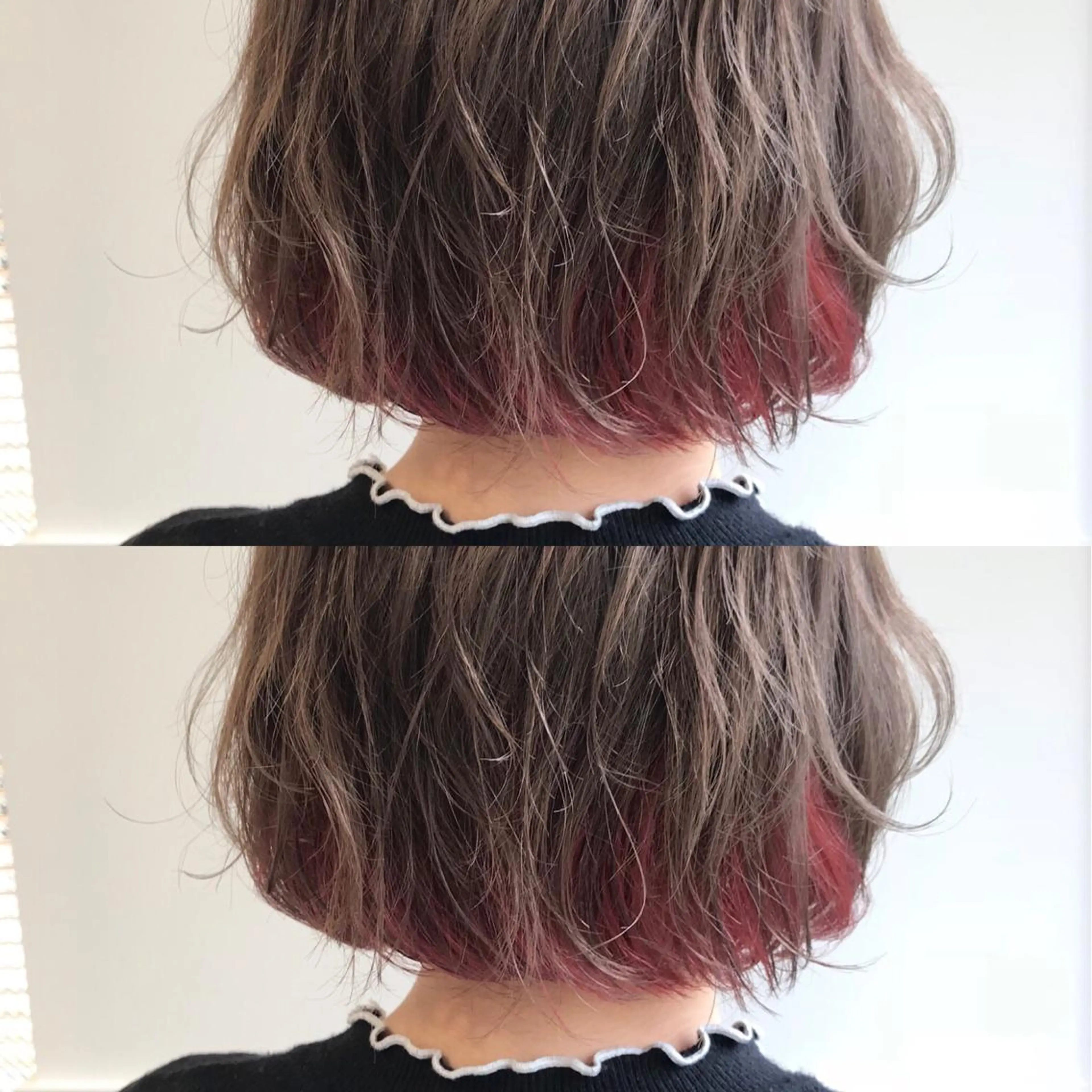 ミディアム カラー 小栗 麻衣のヘアスタイル