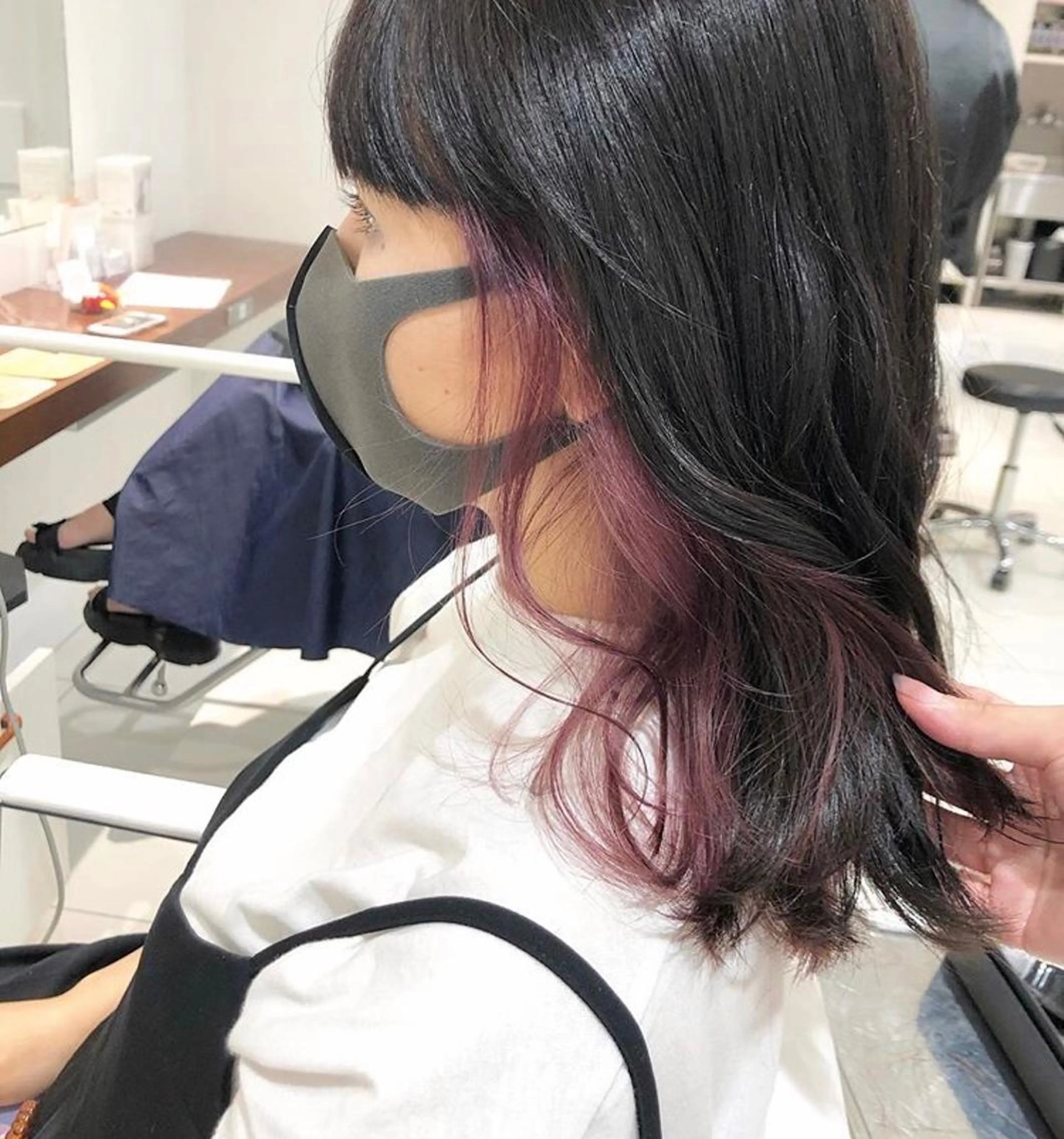 ミディアム カラー ウルフカット ハッシュカット/七海のヘアスタイル