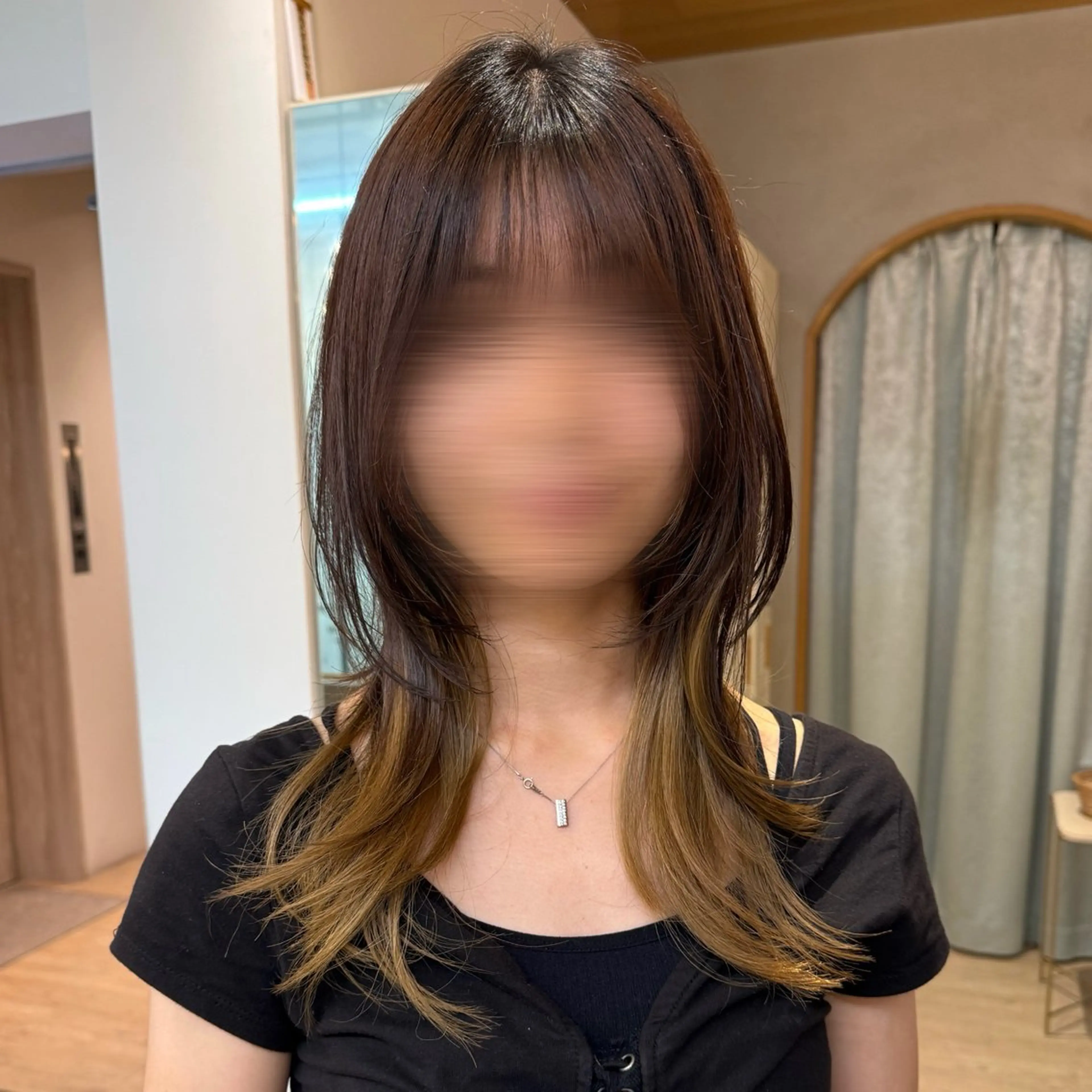 ロング カット トリートメント りな💗垢抜け前髪/ レイヤー💗縮毛矯正のヘアスタイル