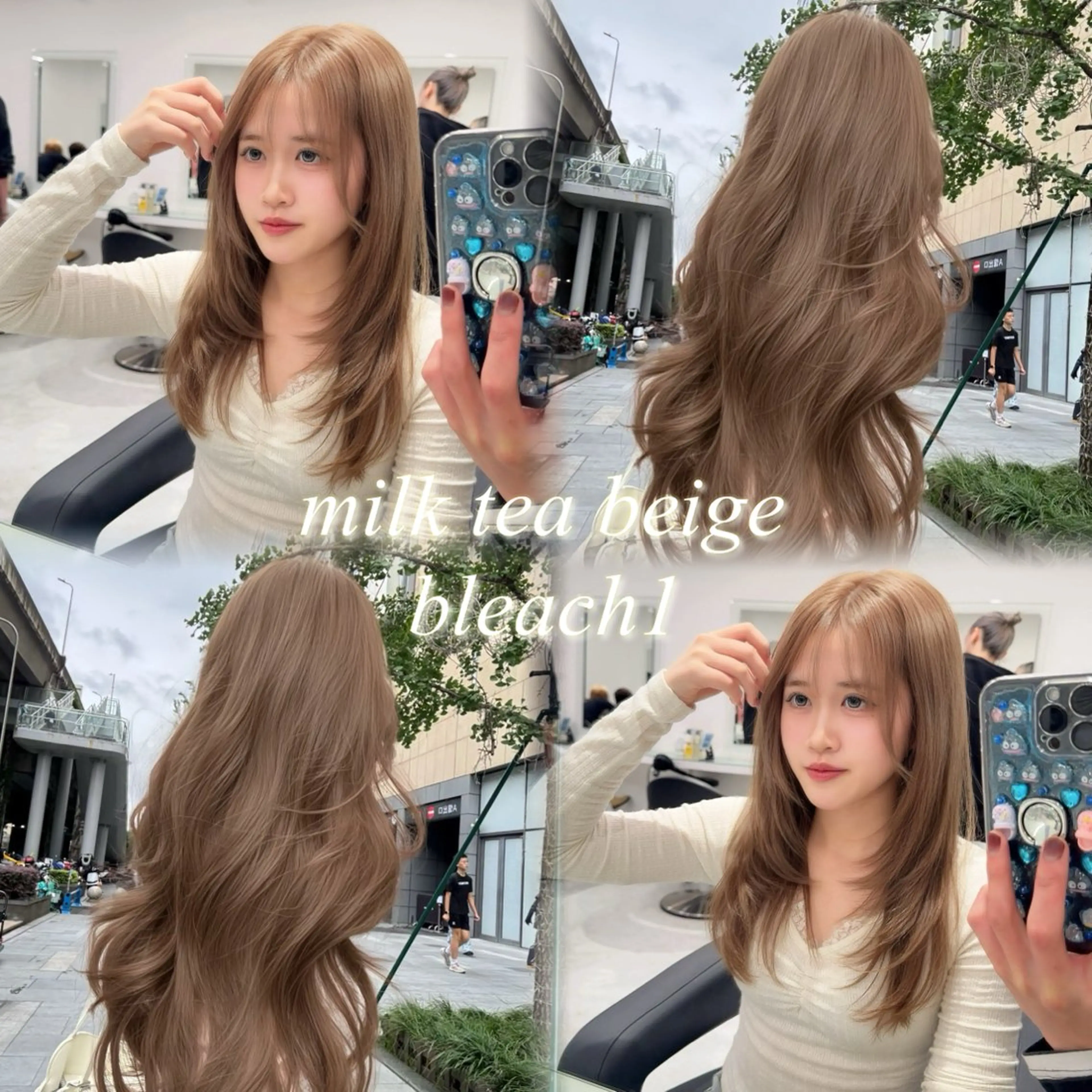 セミロング カラー ウルフ、ブリーチ 🐺矢島タツキ🐺のヘアスタイル