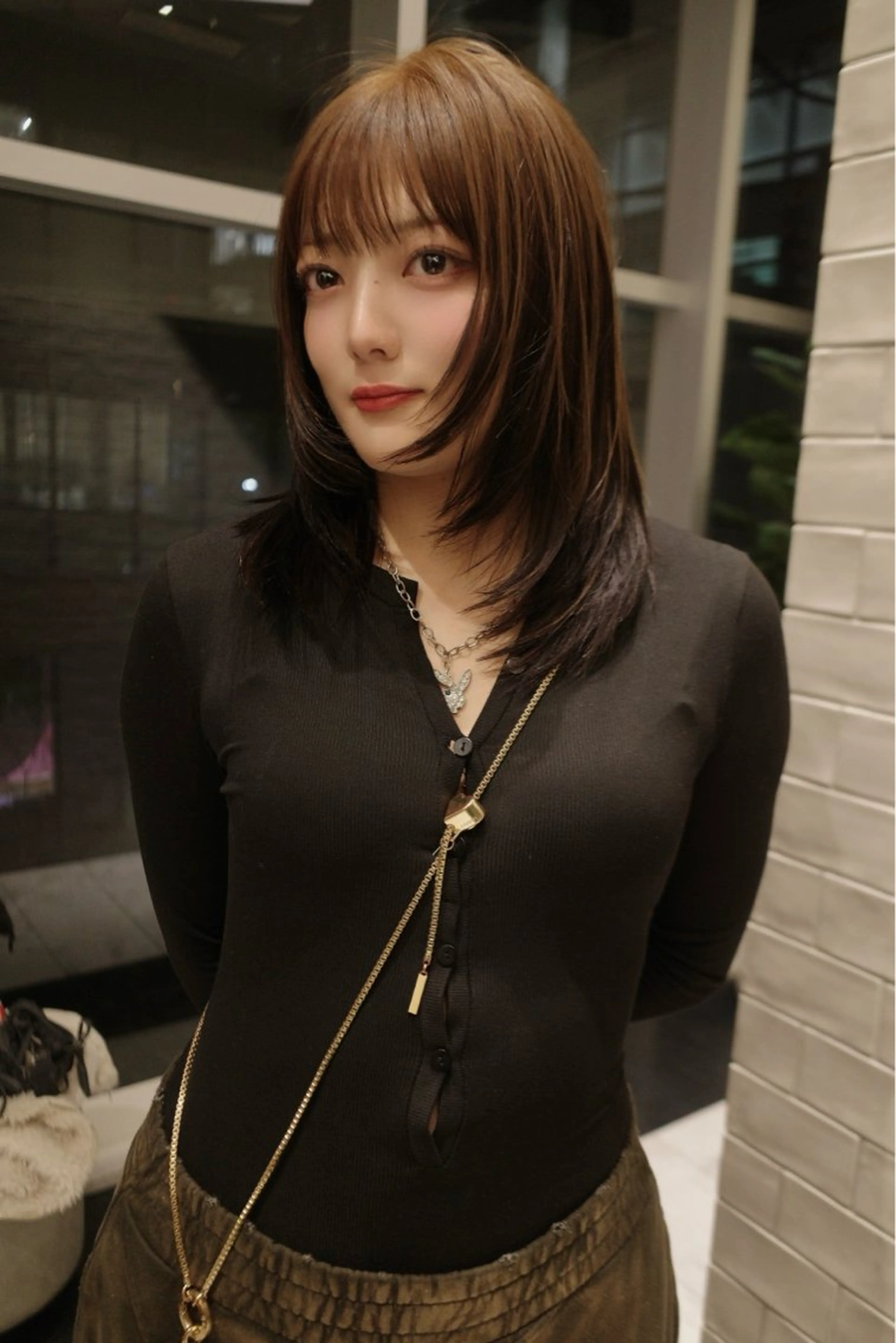 ミディアム カラー ブリーチ🪡 ボブ🧶レイヤーのヘアスタイル