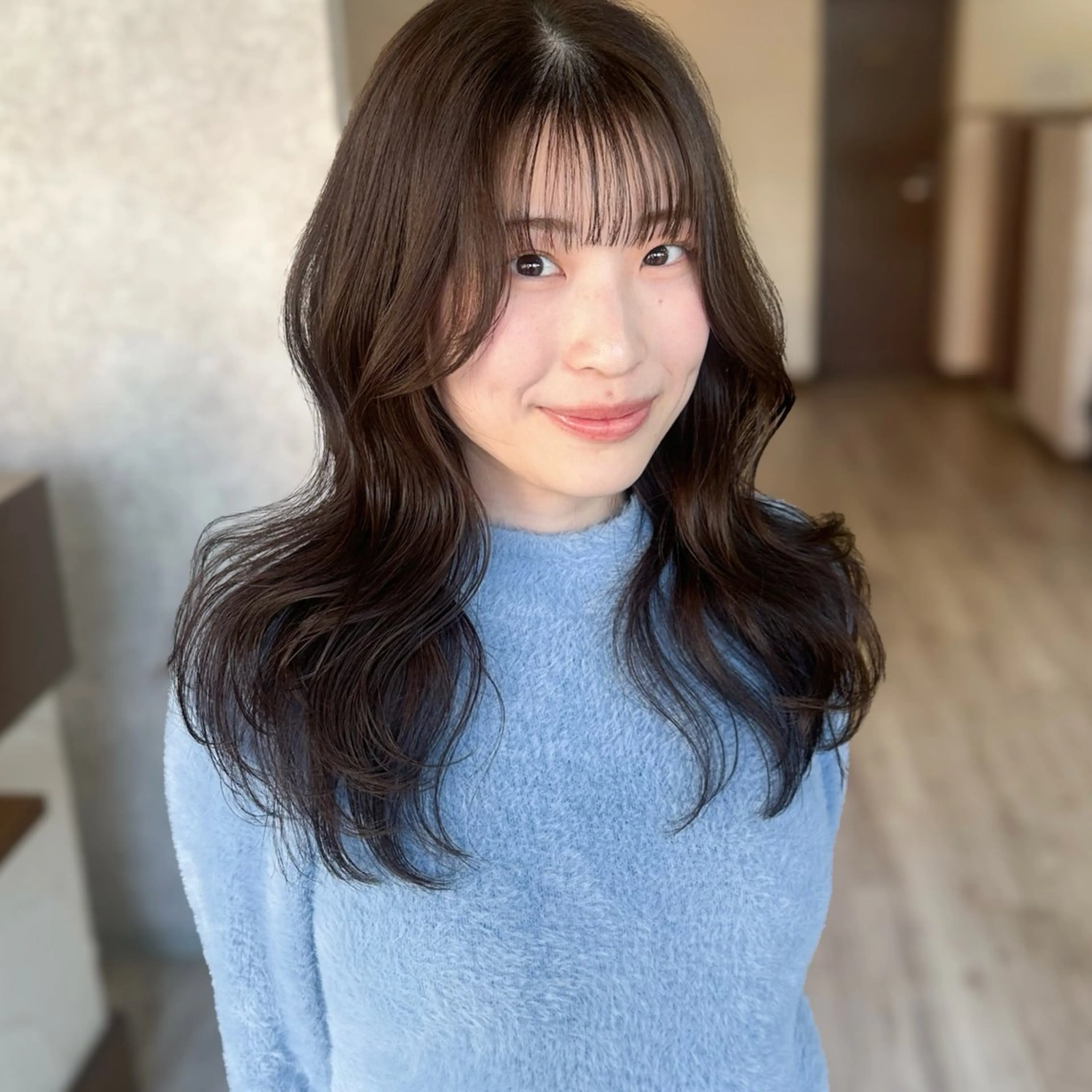 ロング カラー ブラウンカラー ショコラブラウン 韓国風ヘア レイヤーカット カット ヘアカラー トリートメント レイヤー/高橋 みく /池下/千種のヘアスタイル