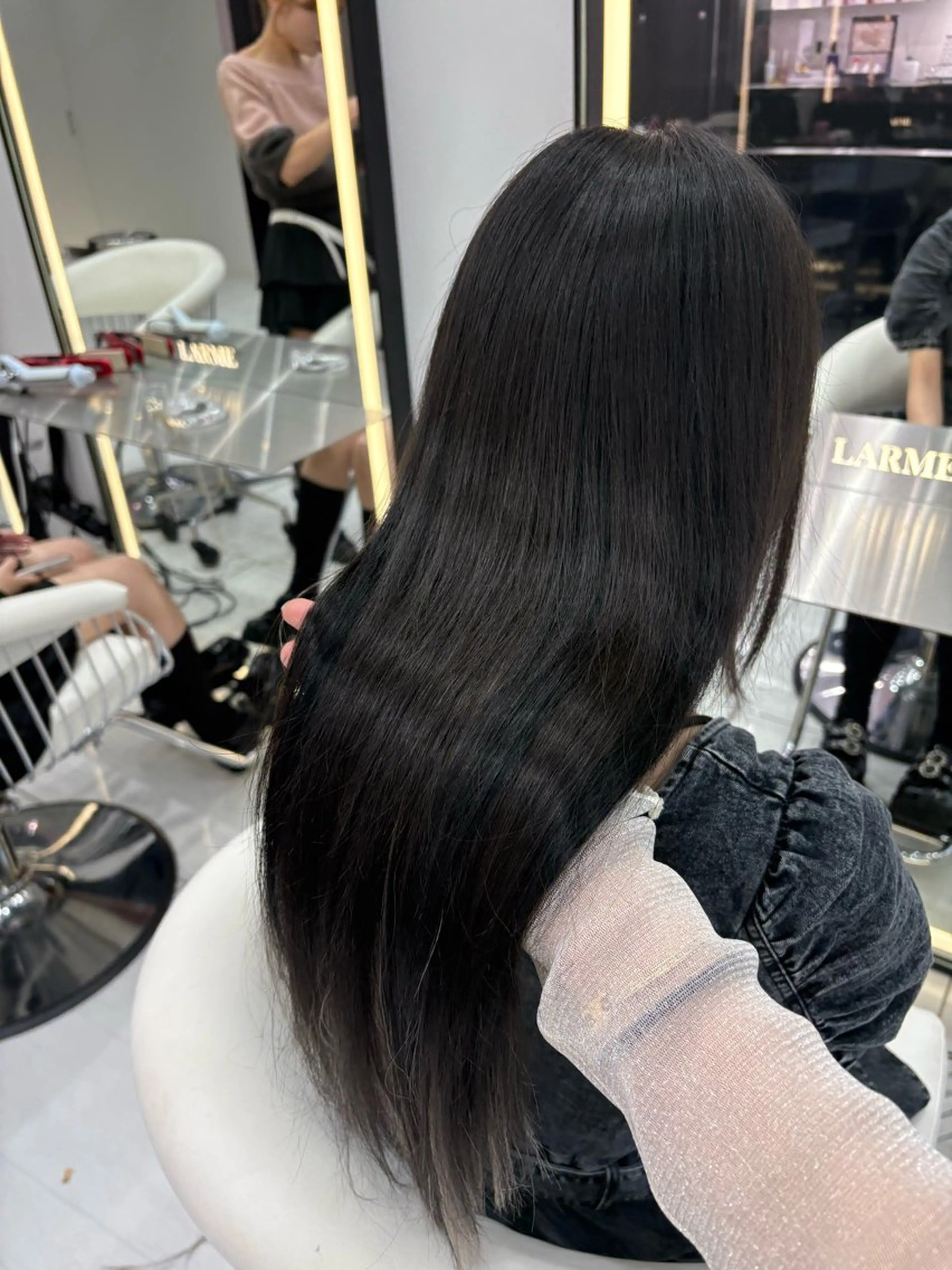 ロング シールエクステ エクステ ロング カット エクステ 新宿/韓国ヘア 中明度カラー/かやのヘアスタイル