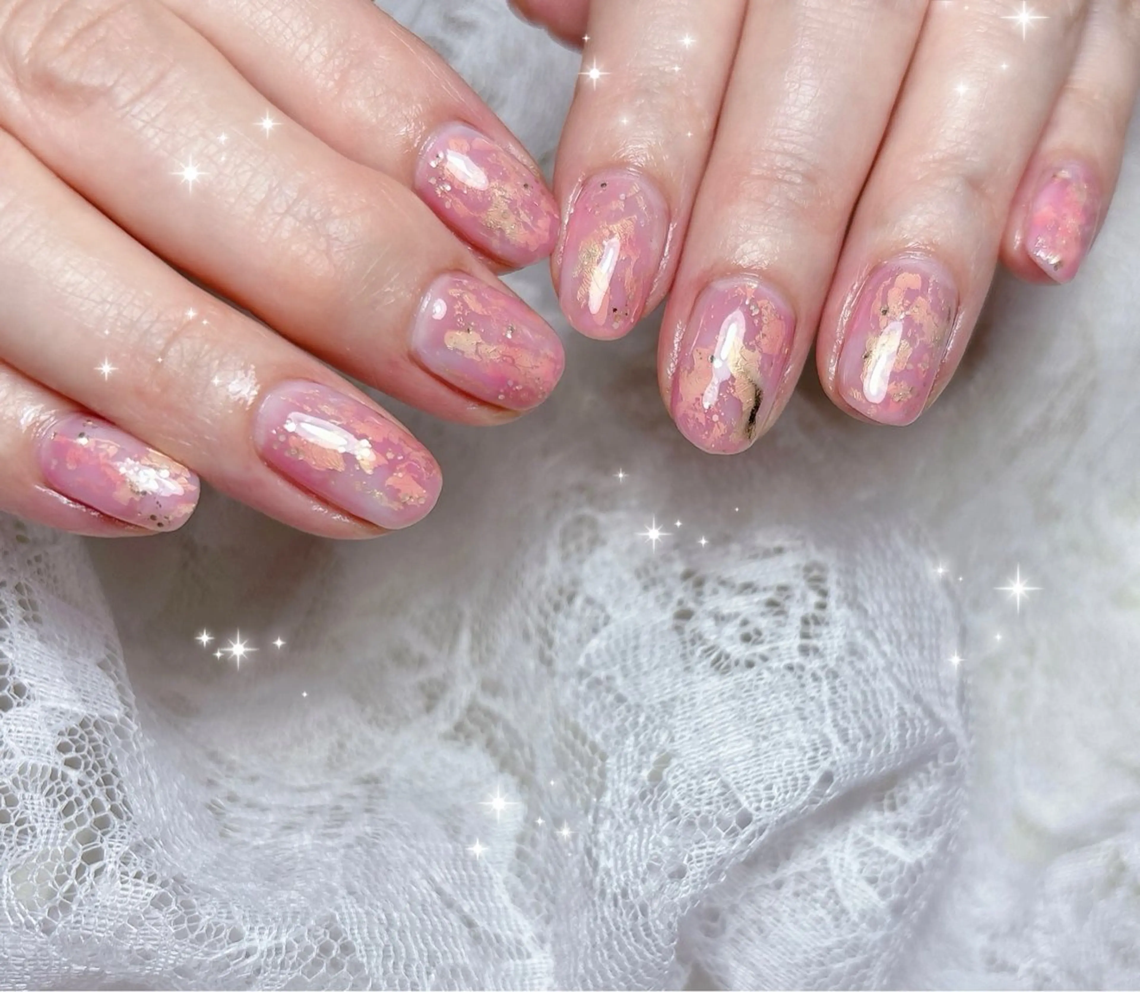 ネイル ニュアンスネイル ハンドネイル FLARE NAIL フレアネイルのネイルデザイン