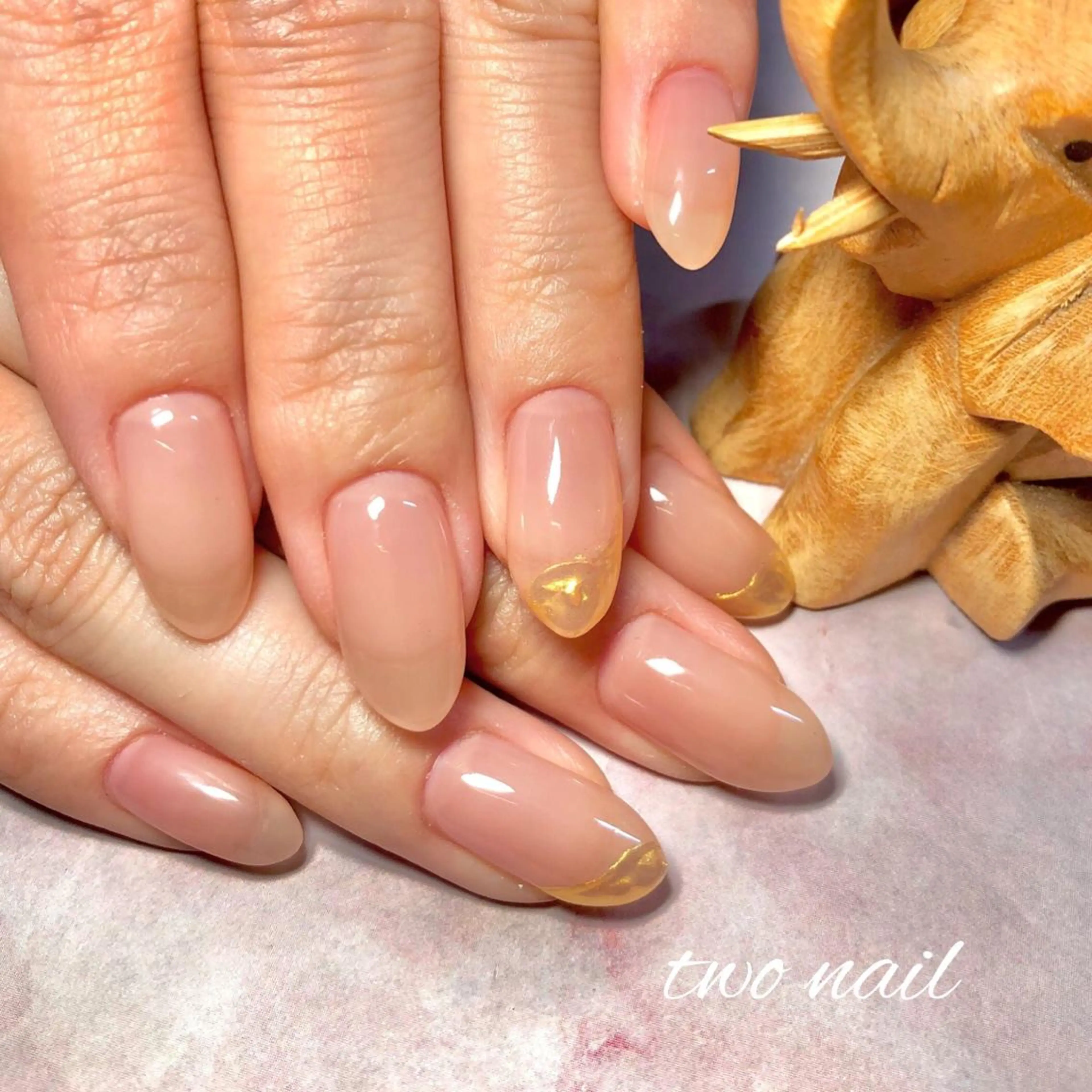 ネイル フットネイル ハート ミラーネイル ニュアンスネイル シンプルネイル two nailのネイルデザイン