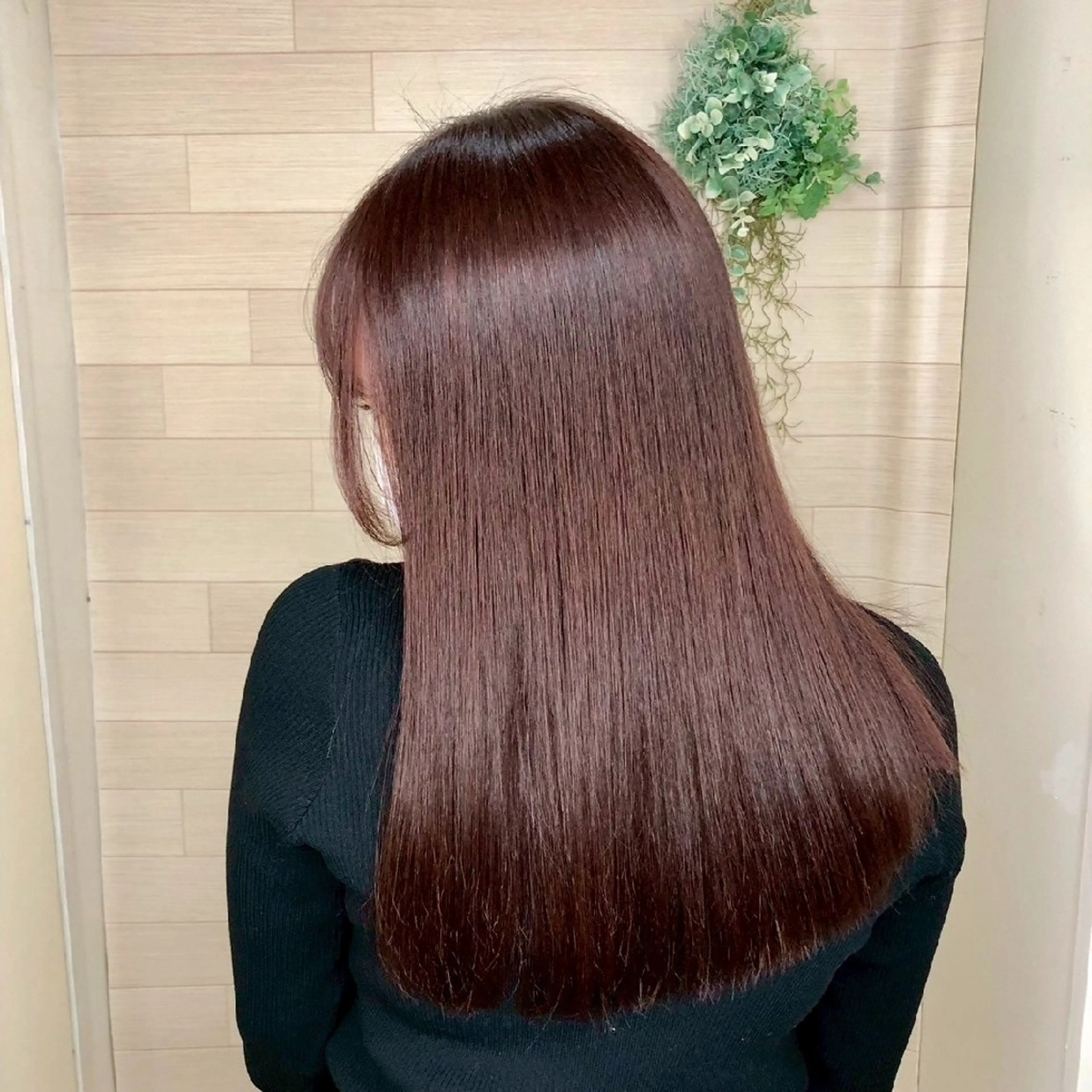 ワンカラー(暖色系)＋コーティングトリートメント ※ロング料金別の写真