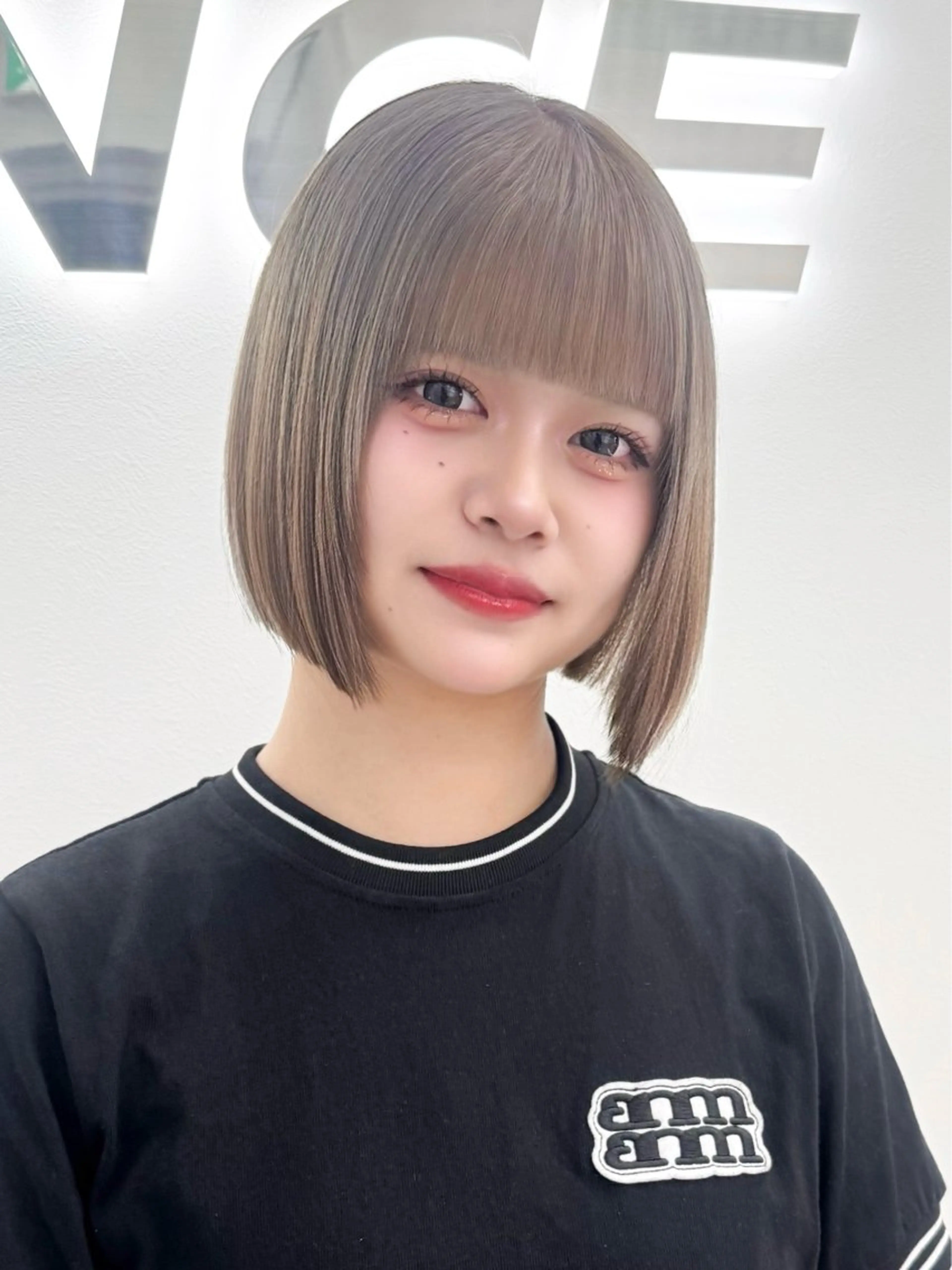 ショート カラー ヘアアレンジ 縮毛矯正🤍 盛れるボブ/ひかりのヘアスタイル