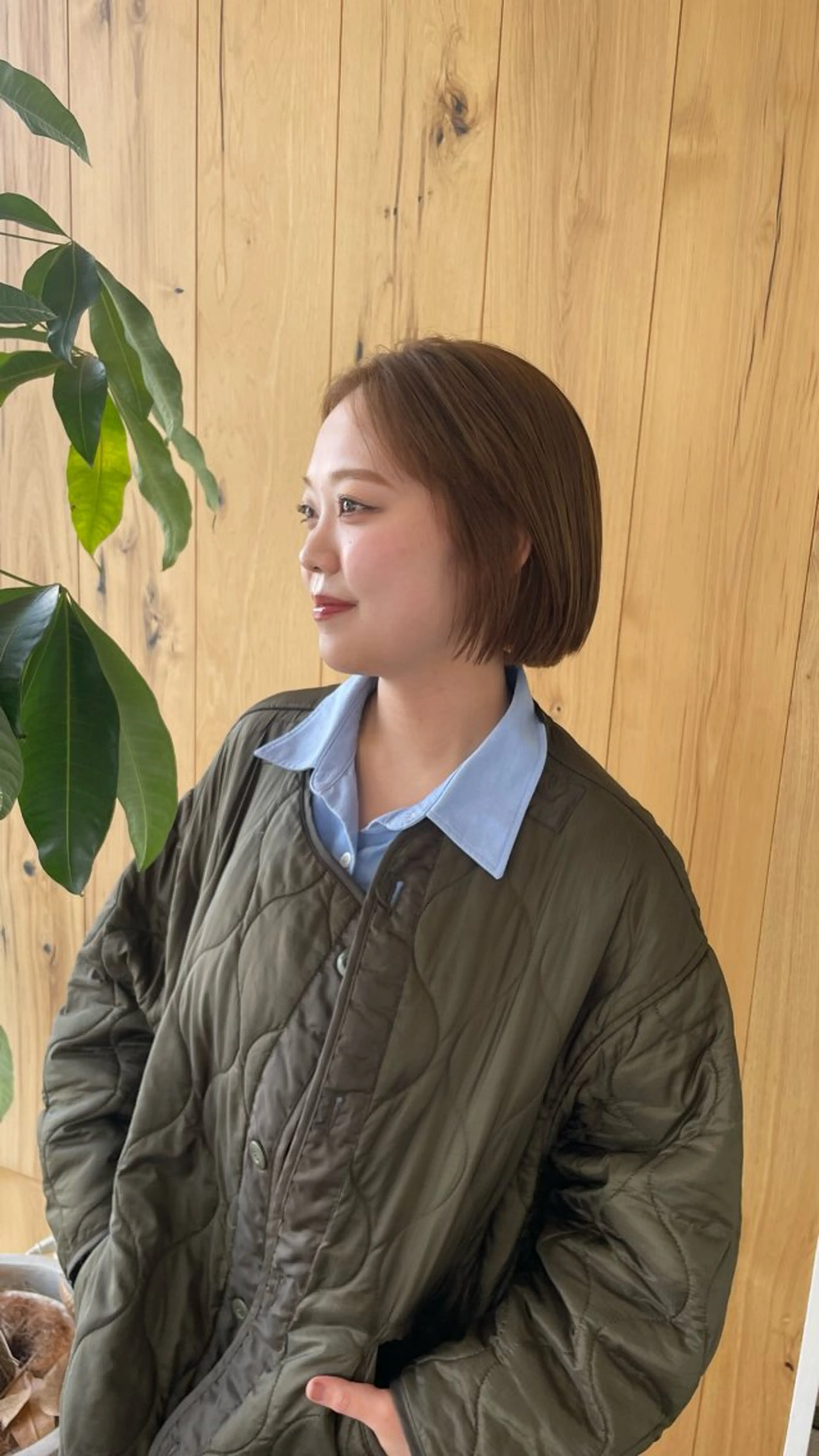 ショート カラー ベージュカラー ボブ ヘアカラー 赤池 輝のヘアスタイル