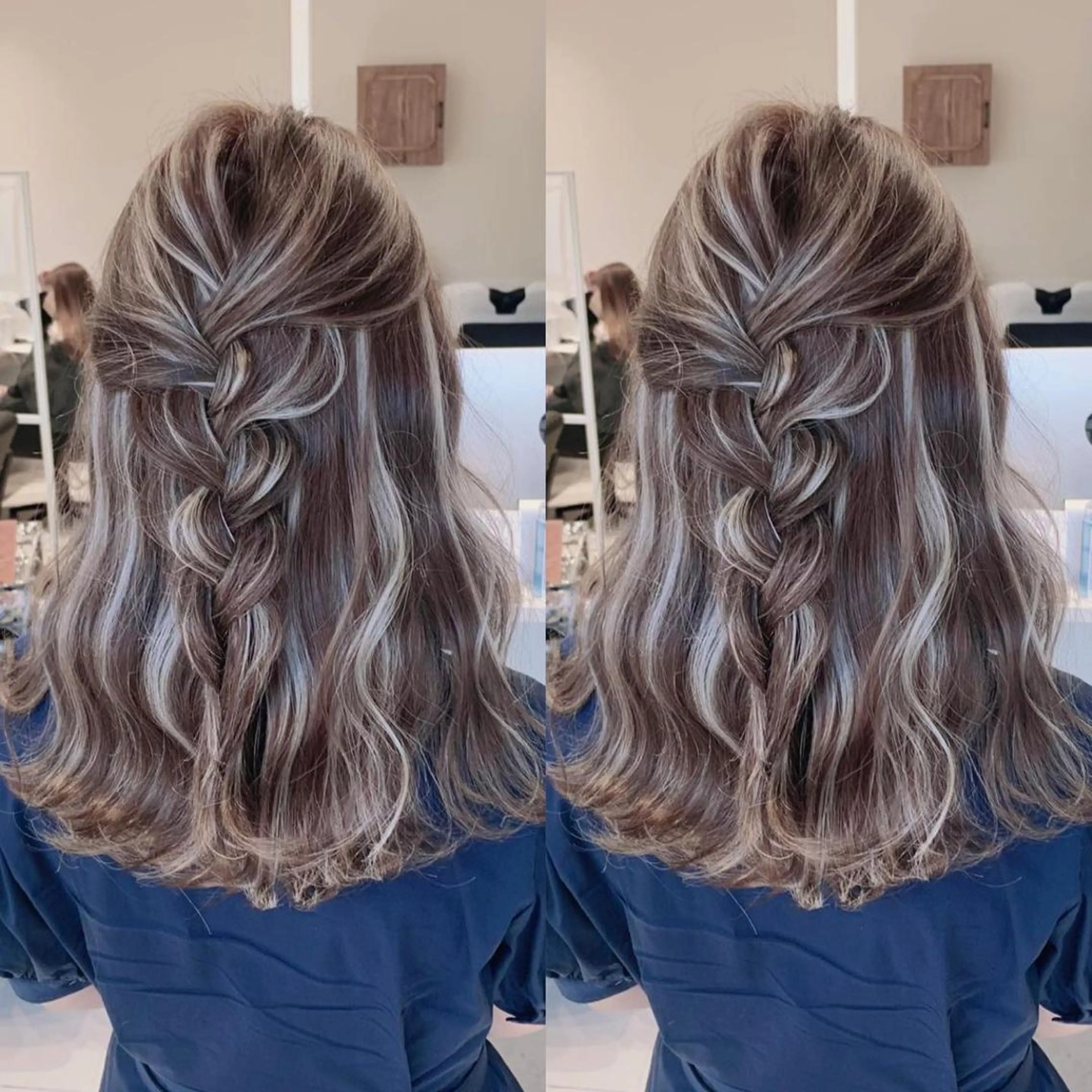 ロング カラー ブリーチ ケアブリーチ ハイライトカラー ハイライト 髪質改善 ヘアカラー 福西 洋斗のヘアスタイル