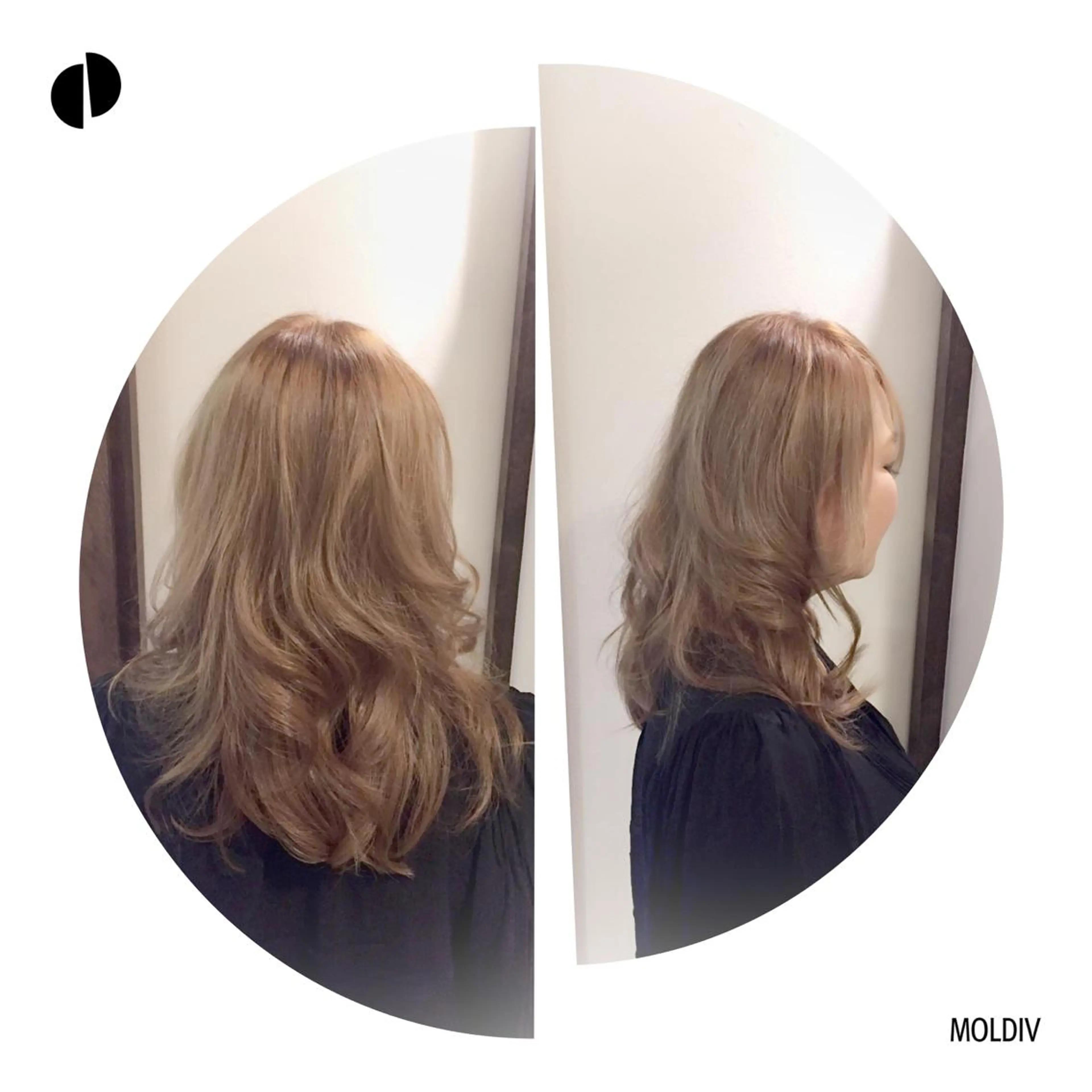 セミロング カラー グレージュ ハイトーンカラー ✨縮毛矯正✨髪質改善 ナカシマ ユミのヘアスタイル