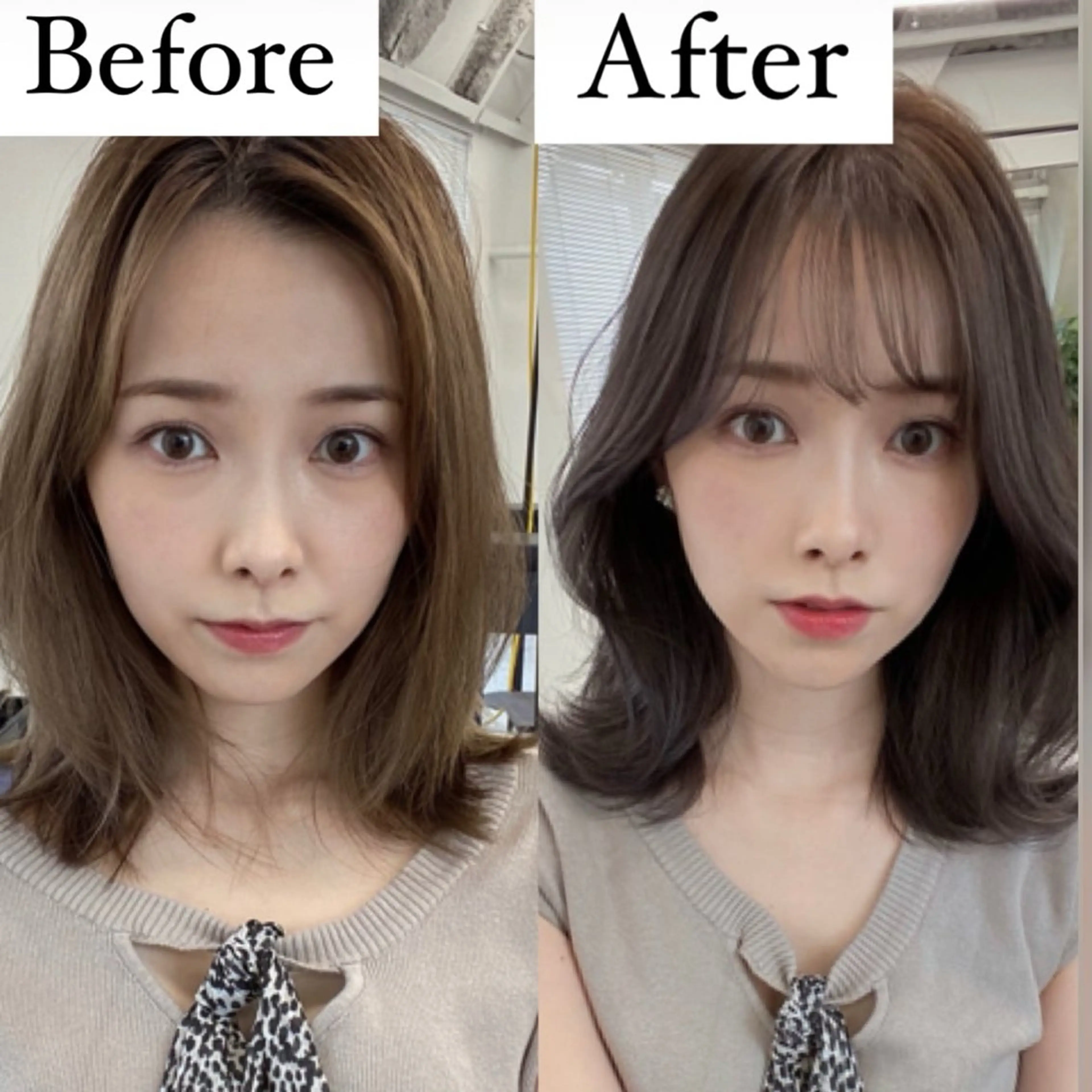 セミロング カラー ✨大人韓国レイヤー ✨吉原 潤✨のヘアスタイル