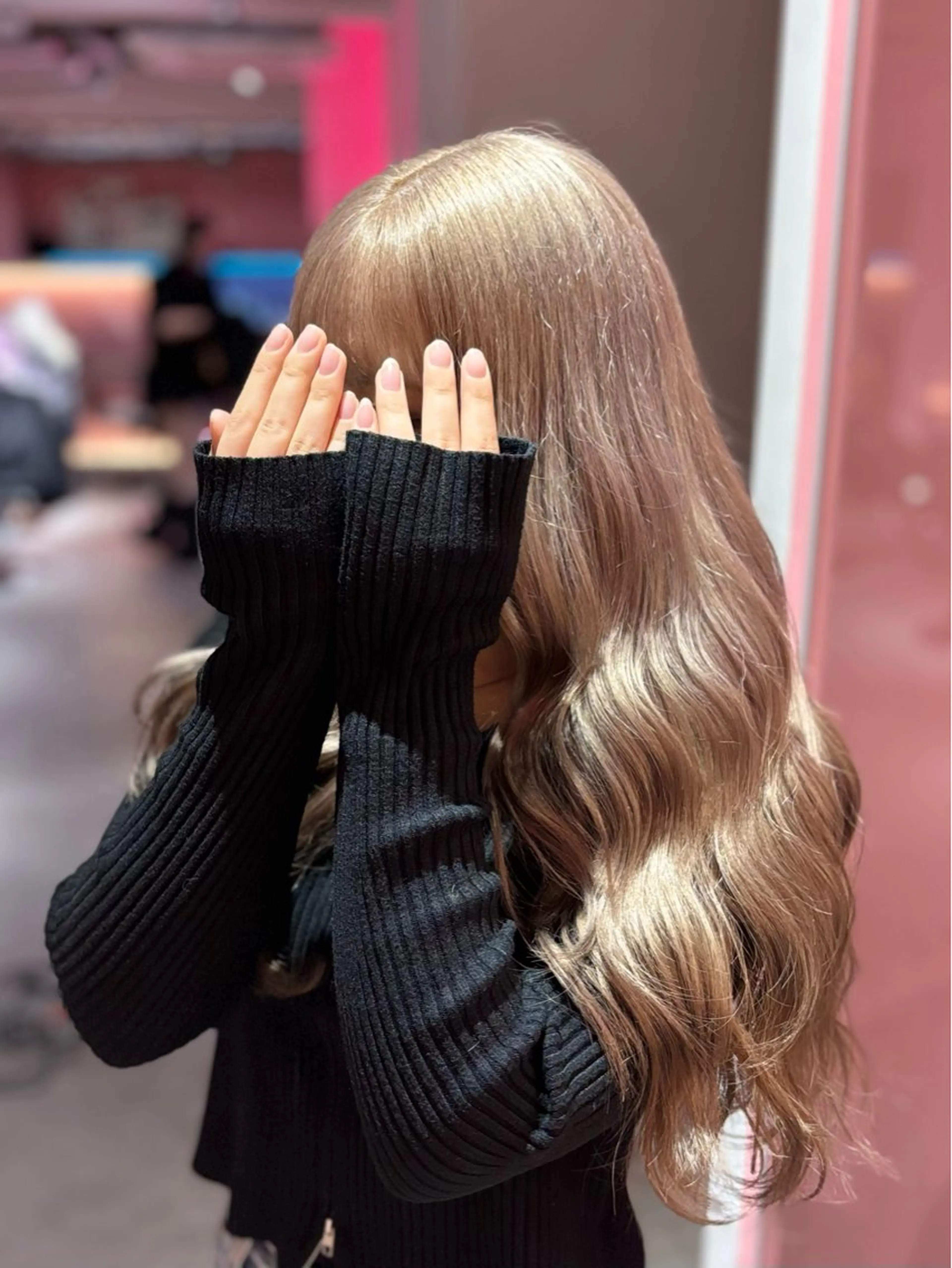 ロング カラー 田中麻鈴/ハイトーン /ミルクティーのヘアスタイル