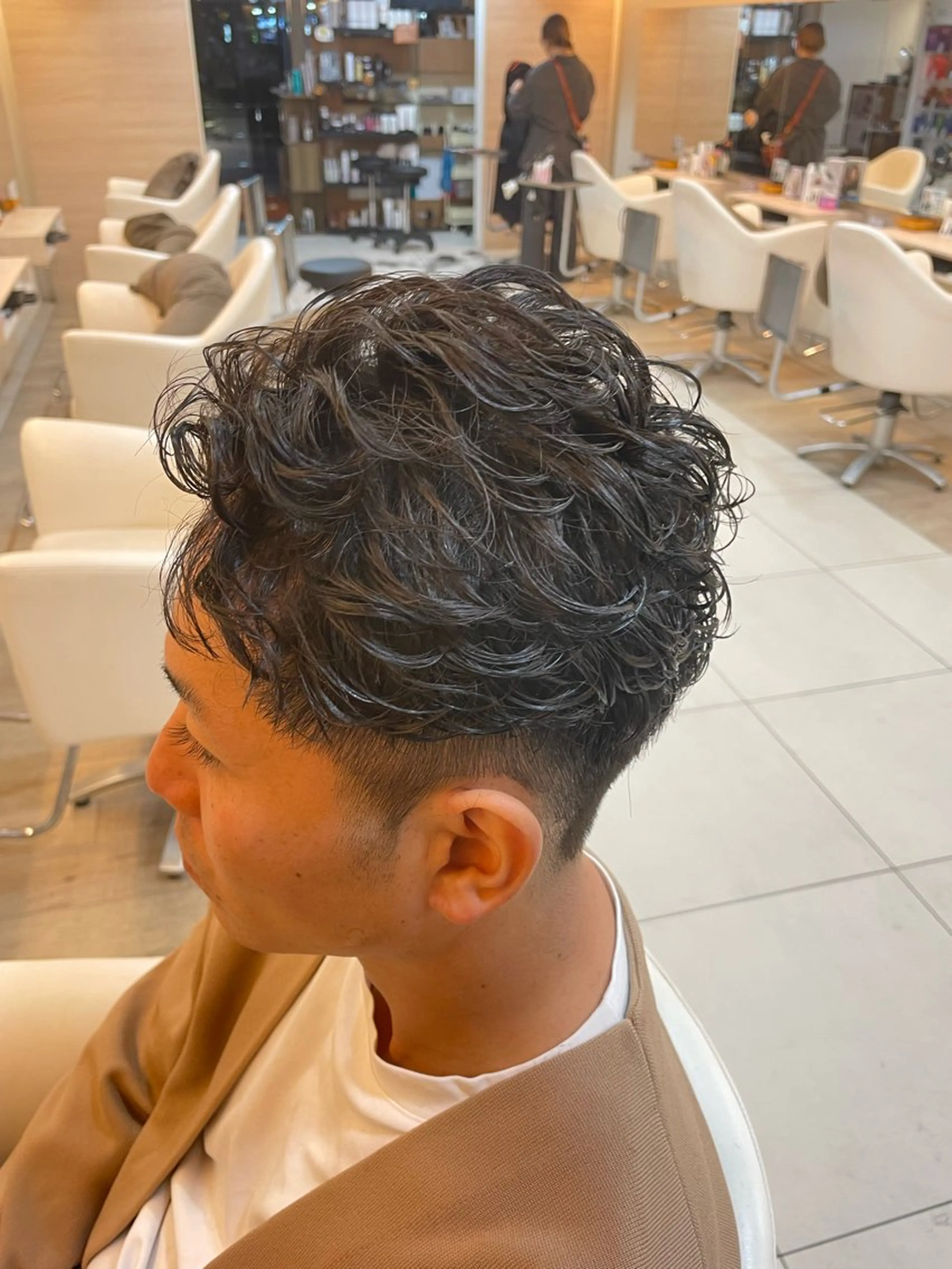 パーマ メンズ オールバック メンズパーマ カット パーマ 韓国ヘア/パーマ スタイル　北川玲聖のヘアスタイル